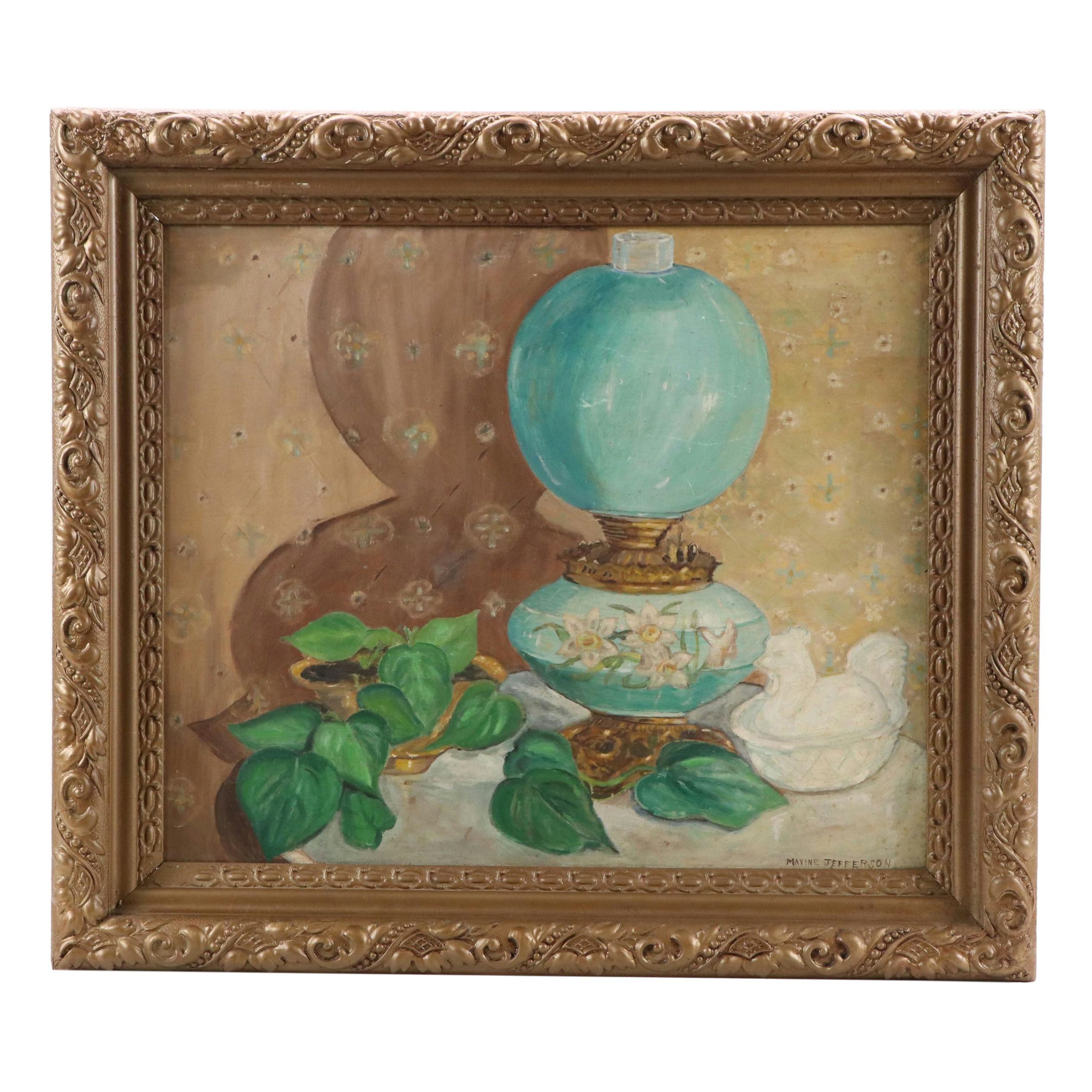 Maxine Jefferson Still Life Oil Painting, Circa 1940