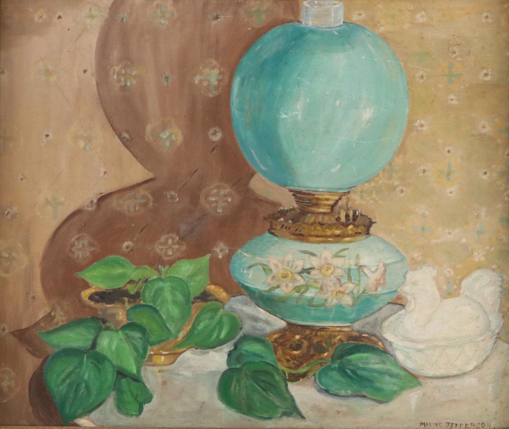 Maxine Jefferson Still Life Oil Painting, Circa 1940