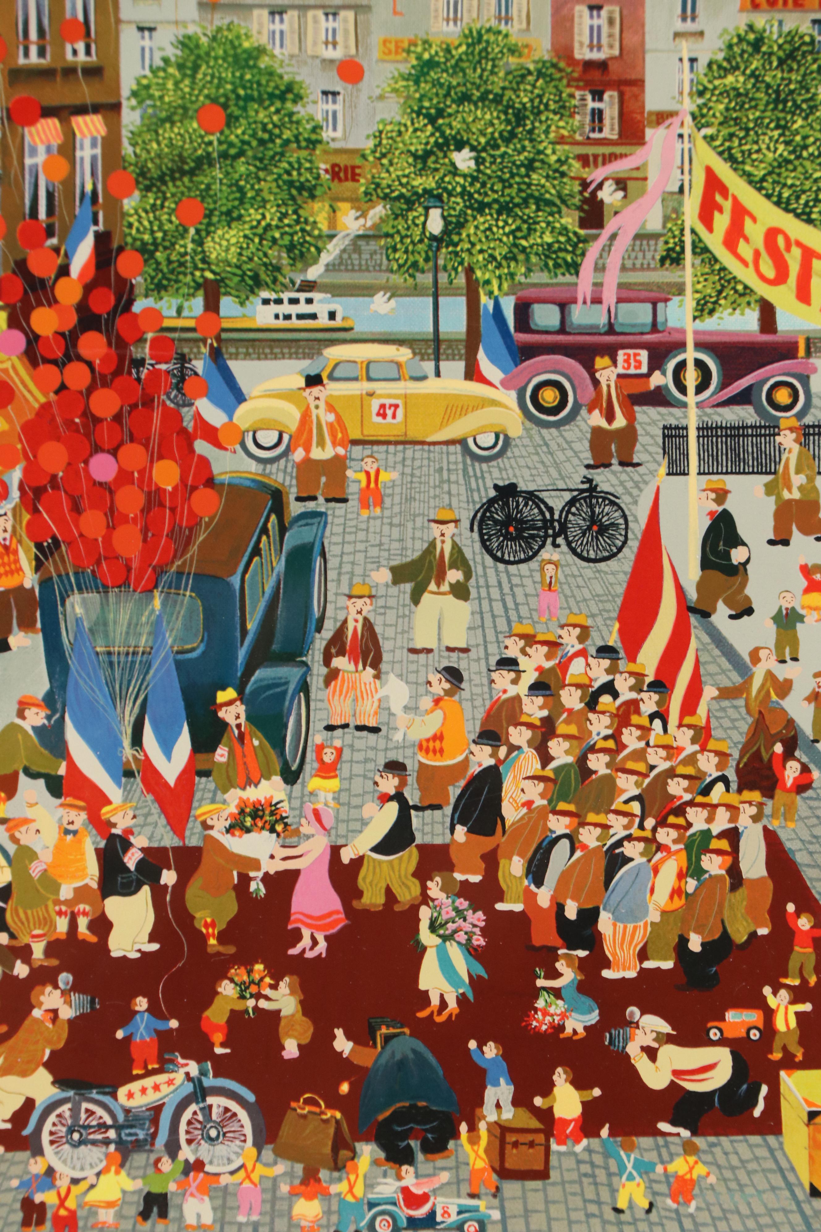 Hiro Yamagata Serigraph "Car Festival"