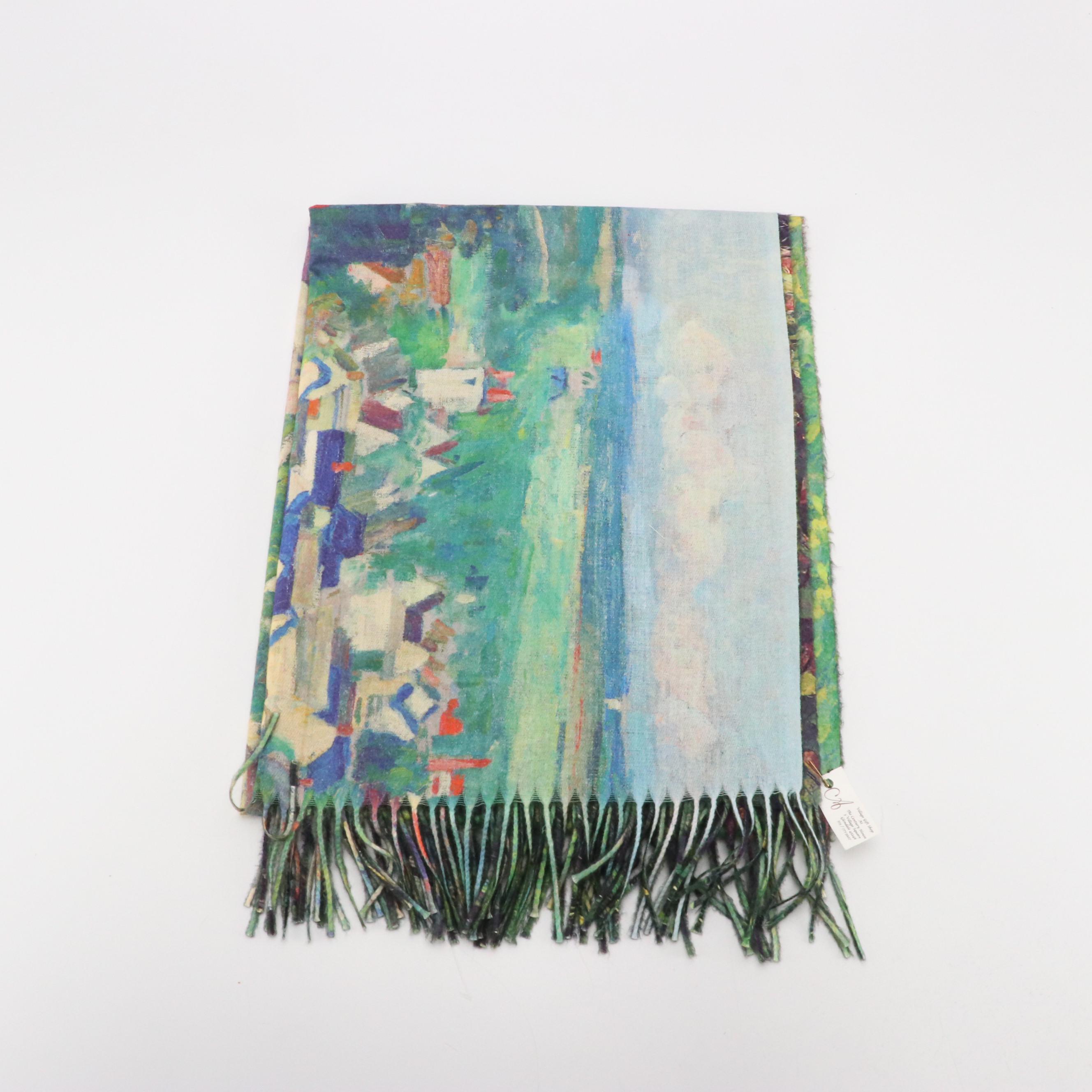 Art Deco Printed Cashmere Shawl Scarf from The Century House