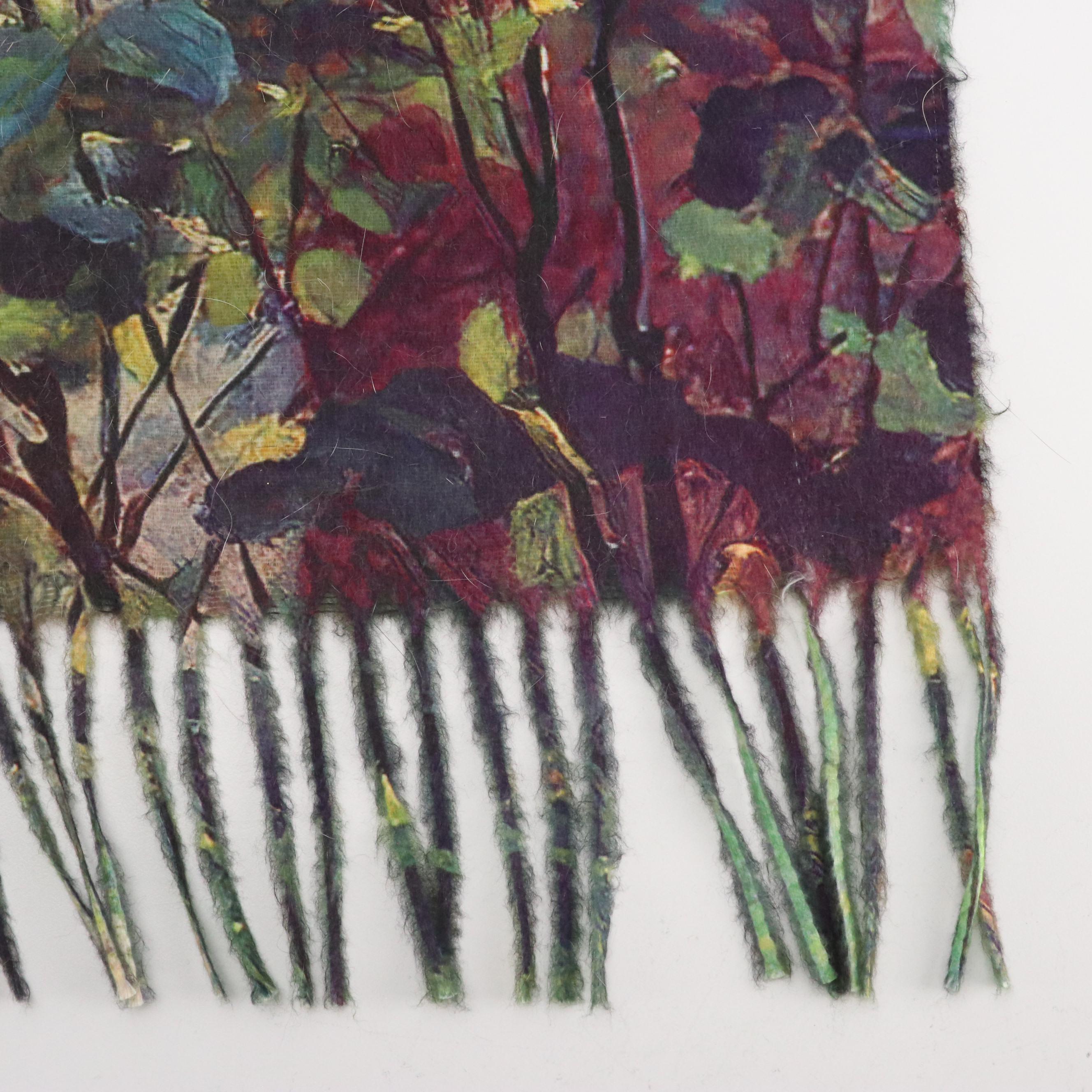 Art Deco Printed Cashmere Shawl Scarf from The Century House