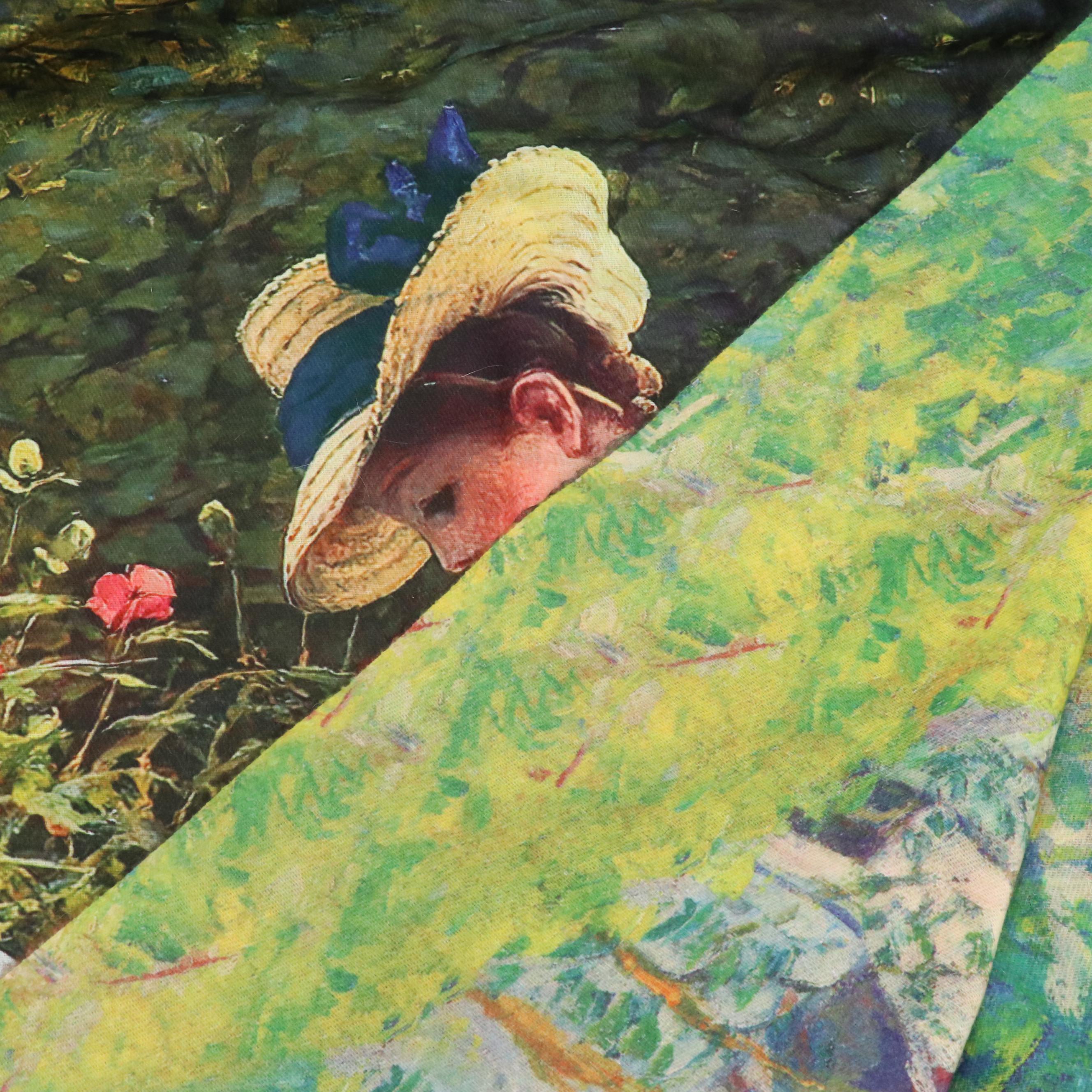 Art Deco Printed Cashmere Shawl Scarf from The Century House