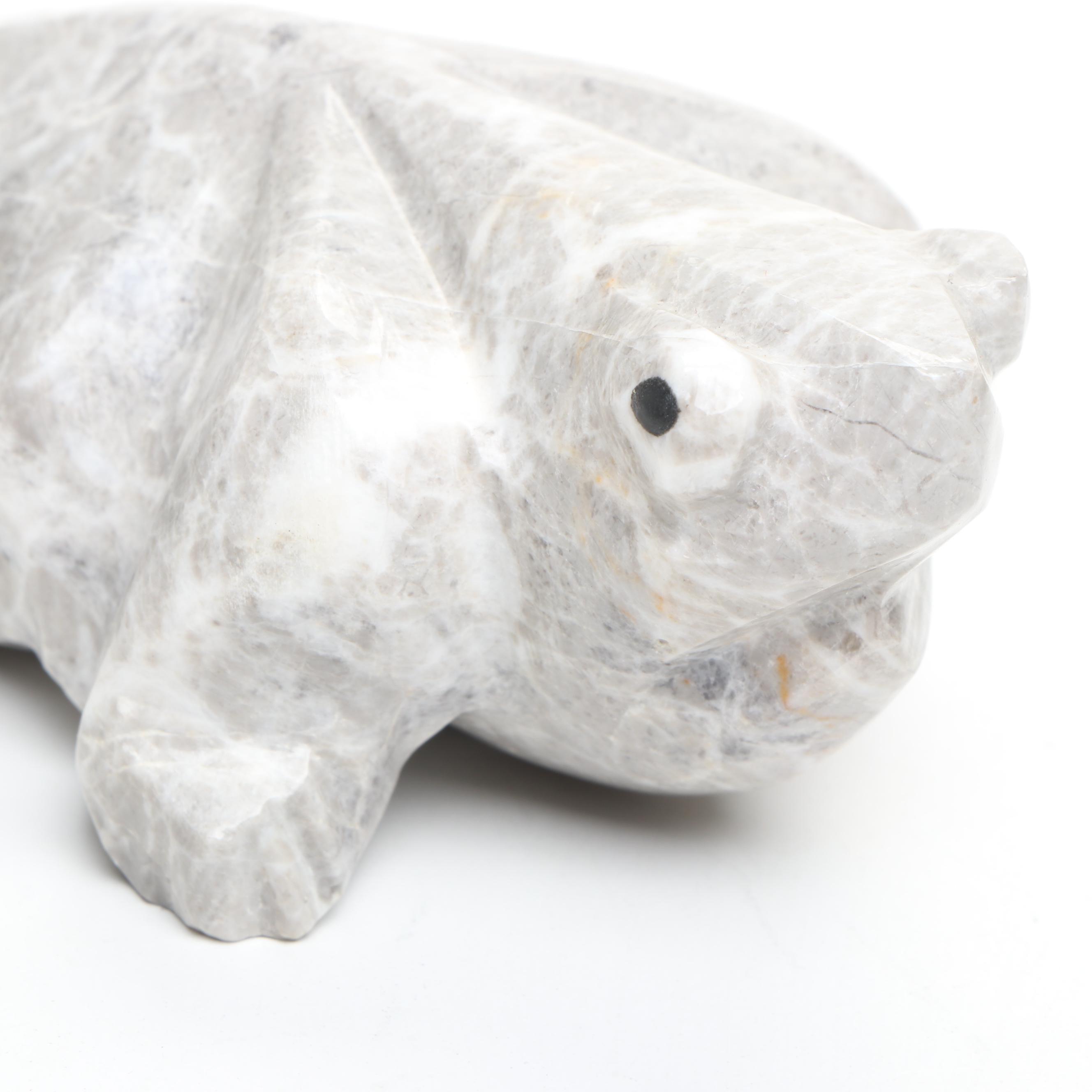 Native American Fetish Style Carved Stone Animals, Hrvatska Croatia Ceramic Cat