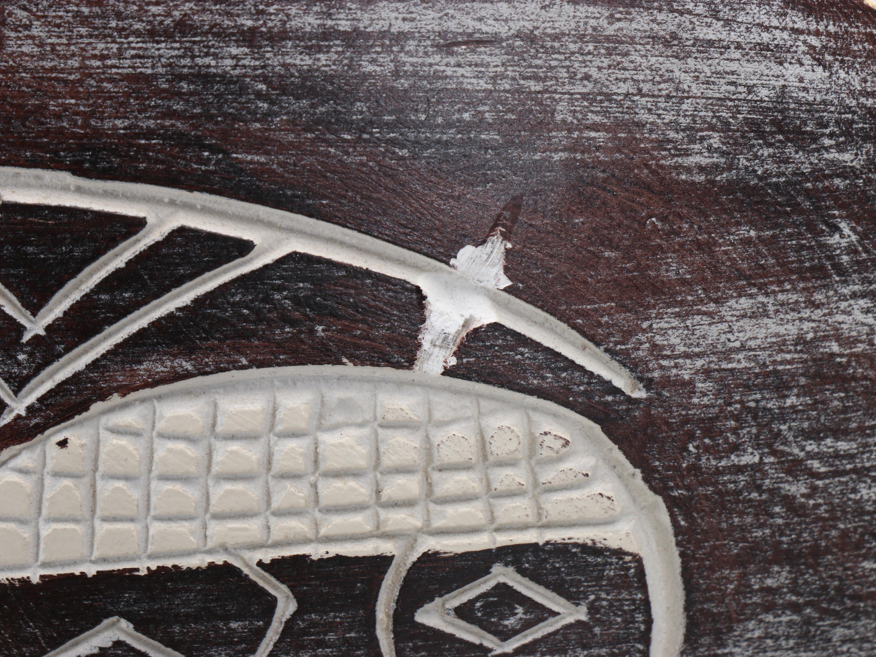 Mimbres Native American Inspired Chalkware Table Lamps