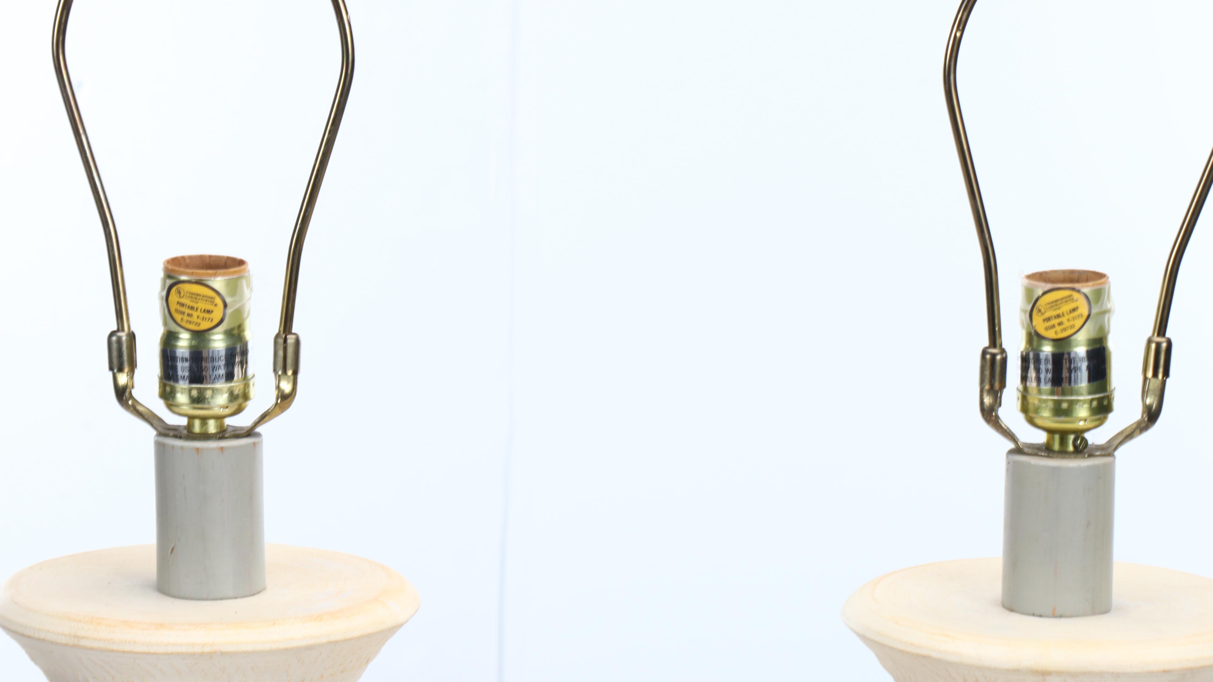 Mimbres Native American Inspired Chalkware Table Lamps