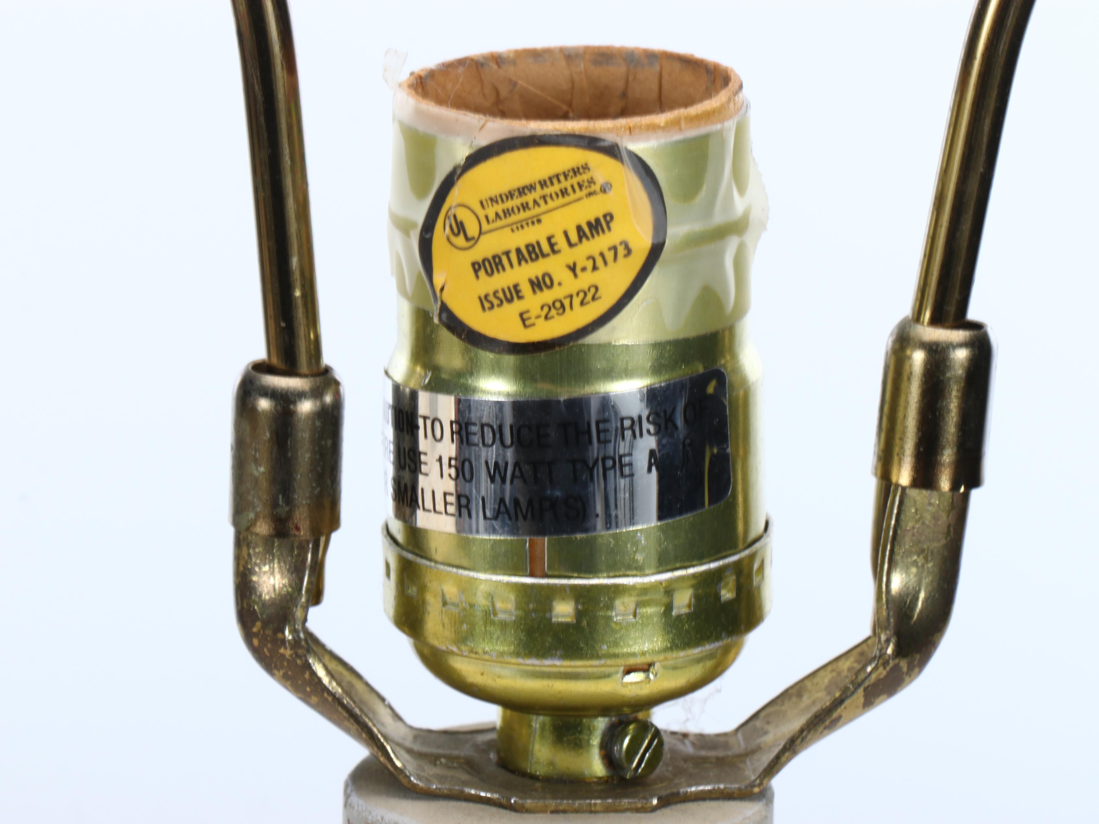 Mimbres Native American Inspired Chalkware Table Lamps