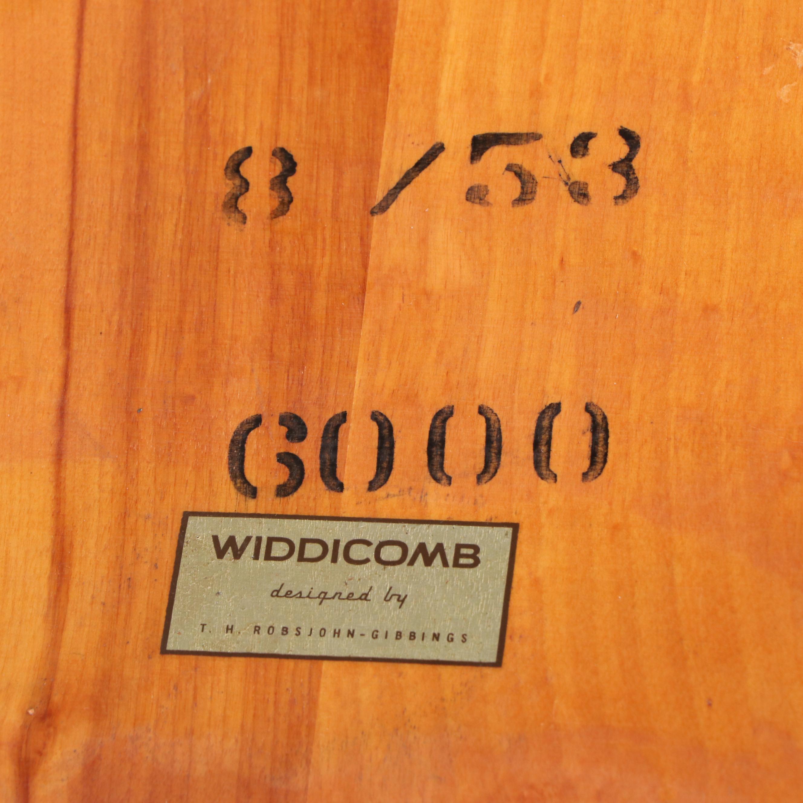 MCM  Robsjohn-Gibbings for Widdicomb Seven-Piece Dining Set w/. "Klismos" Chairs