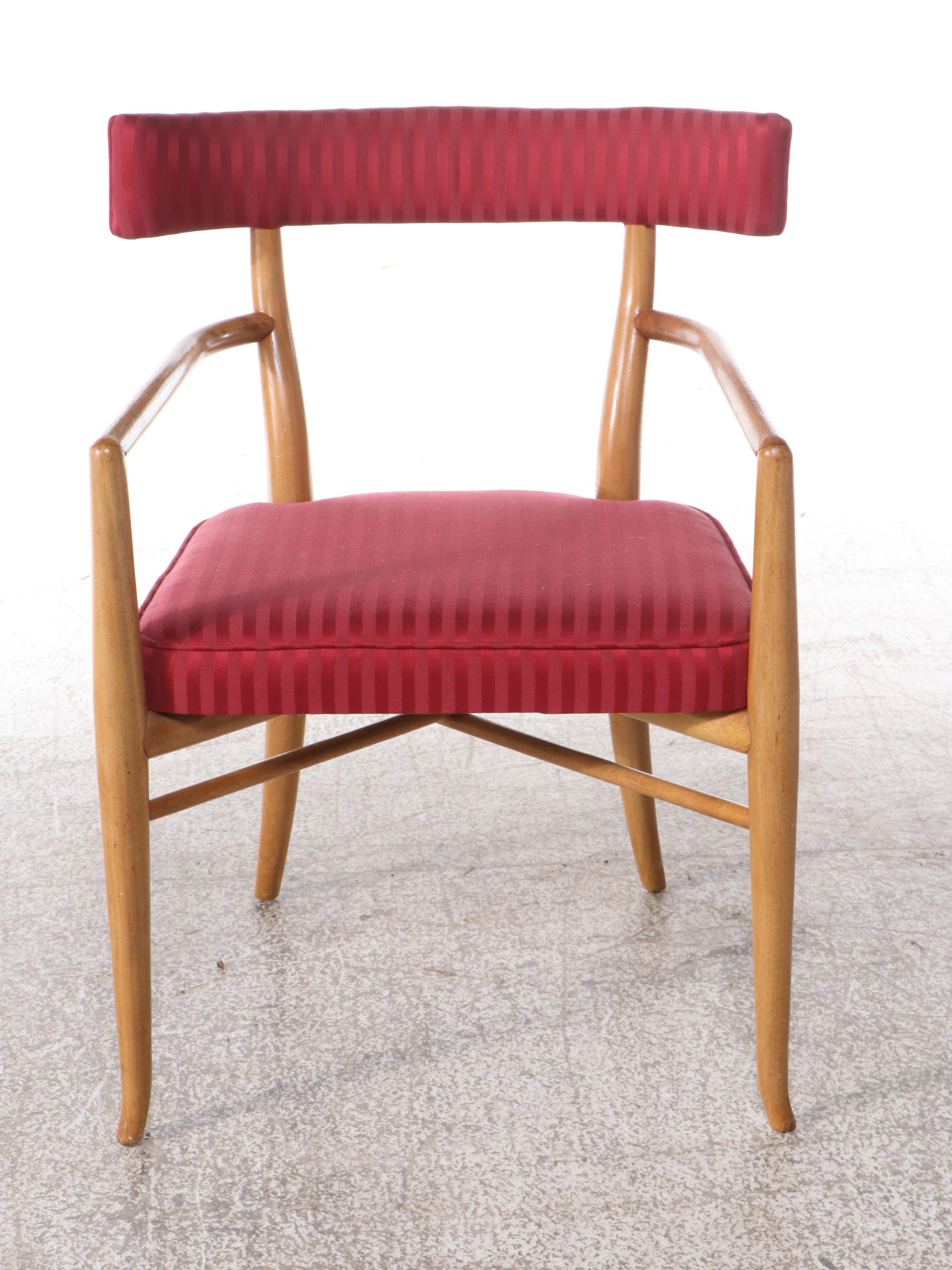 MCM  Robsjohn-Gibbings for Widdicomb Seven-Piece Dining Set w/. "Klismos" Chairs