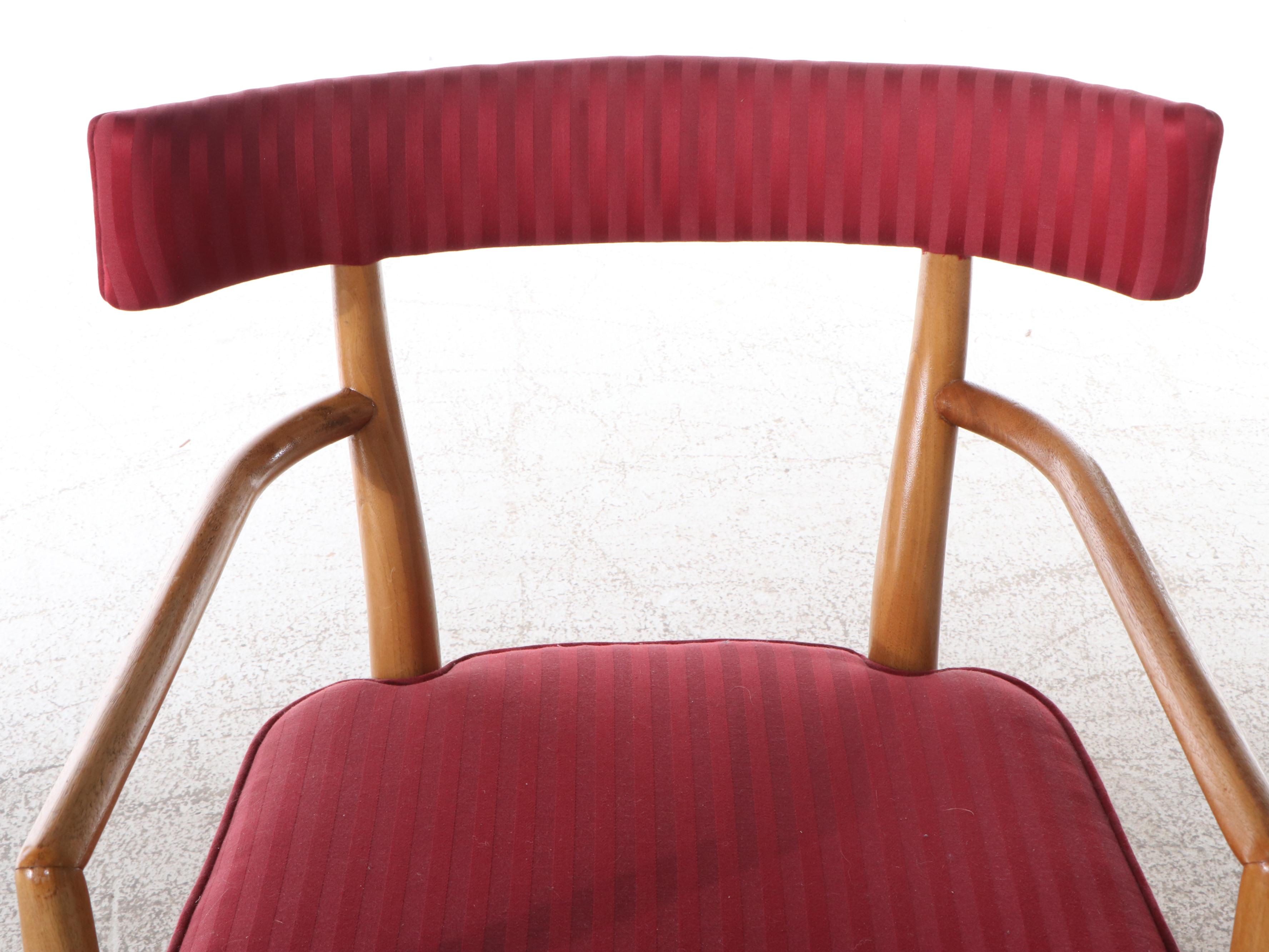 MCM  Robsjohn-Gibbings for Widdicomb Seven-Piece Dining Set w/. "Klismos" Chairs