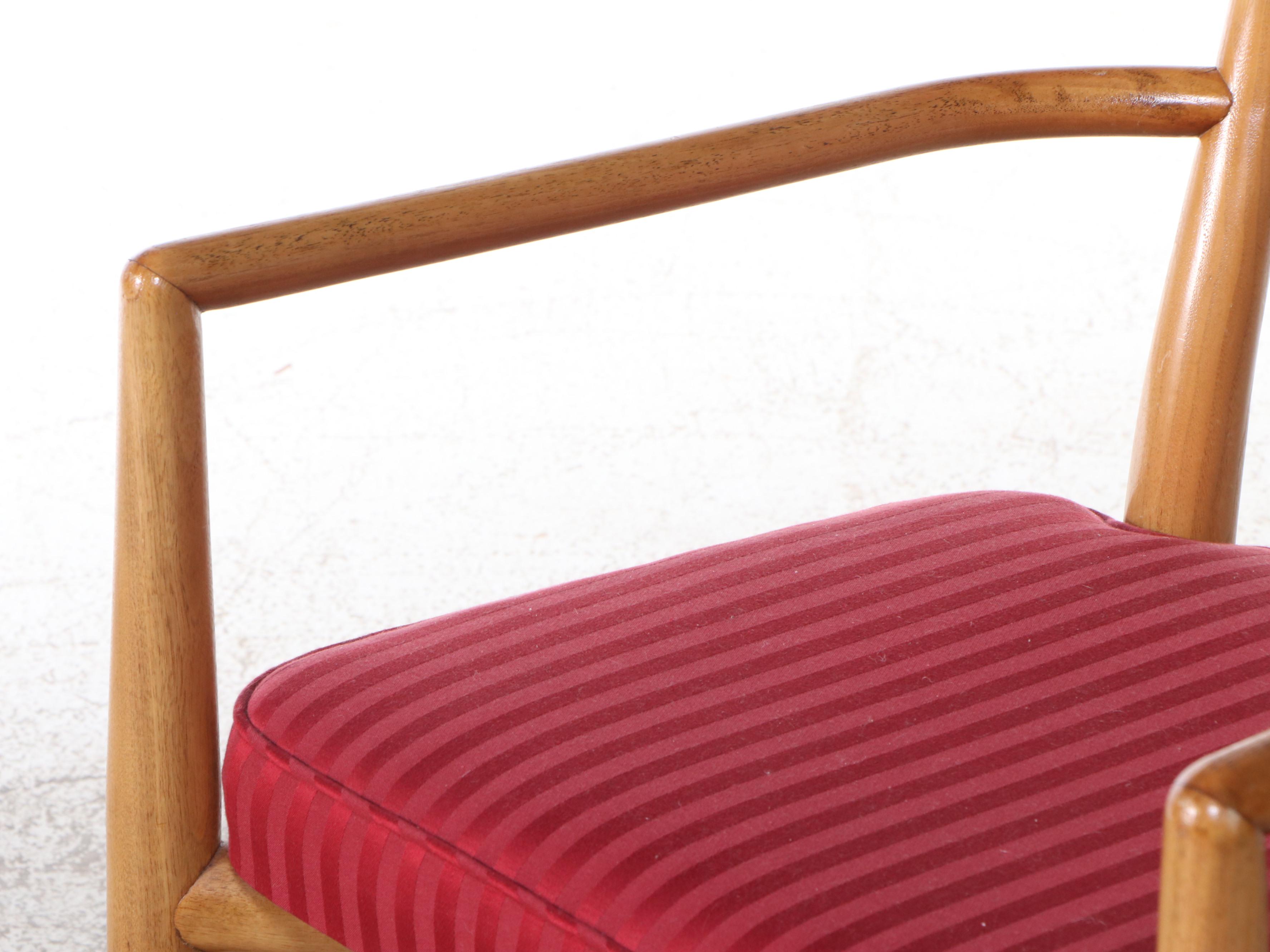 MCM  Robsjohn-Gibbings for Widdicomb Seven-Piece Dining Set w/. "Klismos" Chairs