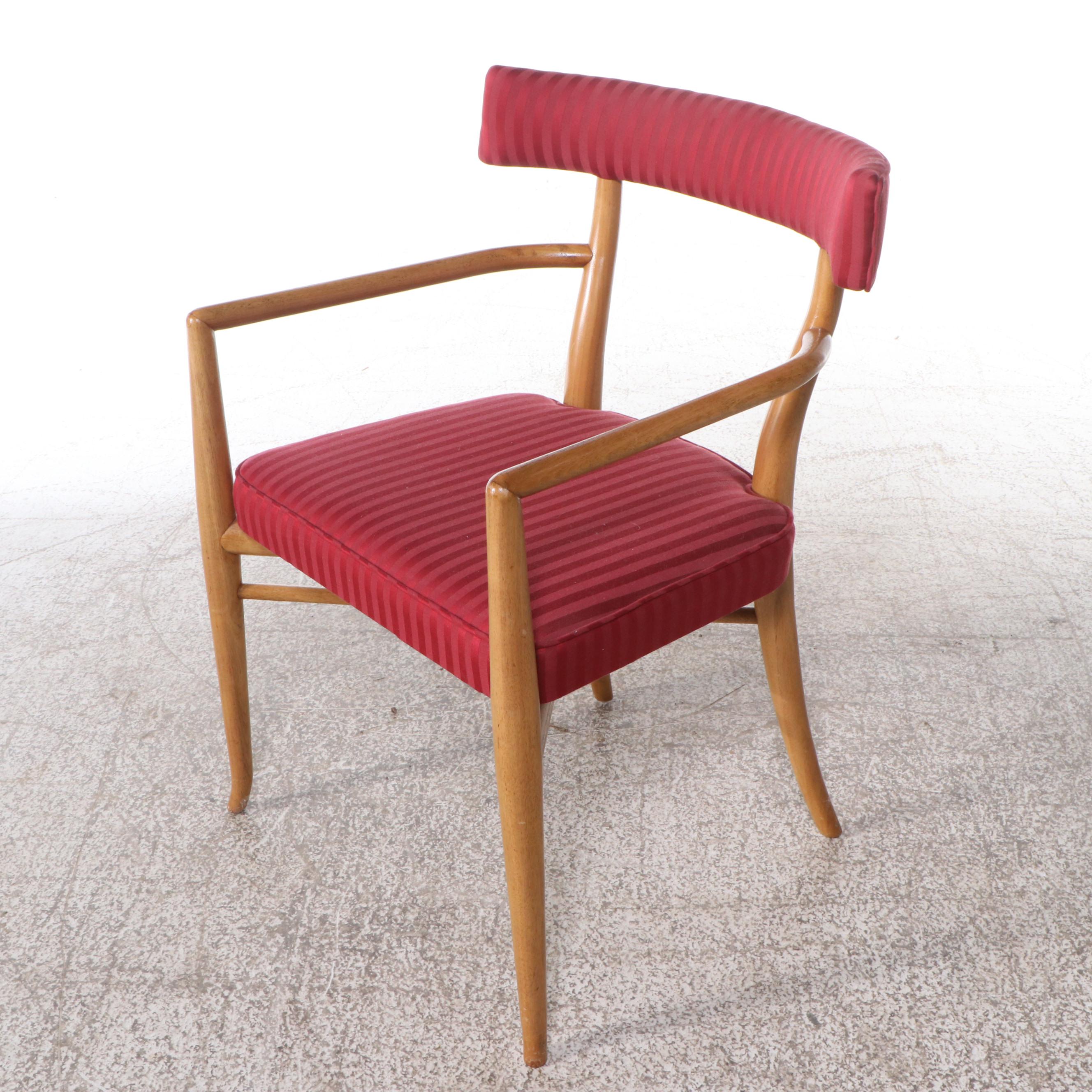 MCM  Robsjohn-Gibbings for Widdicomb Seven-Piece Dining Set w/. "Klismos" Chairs