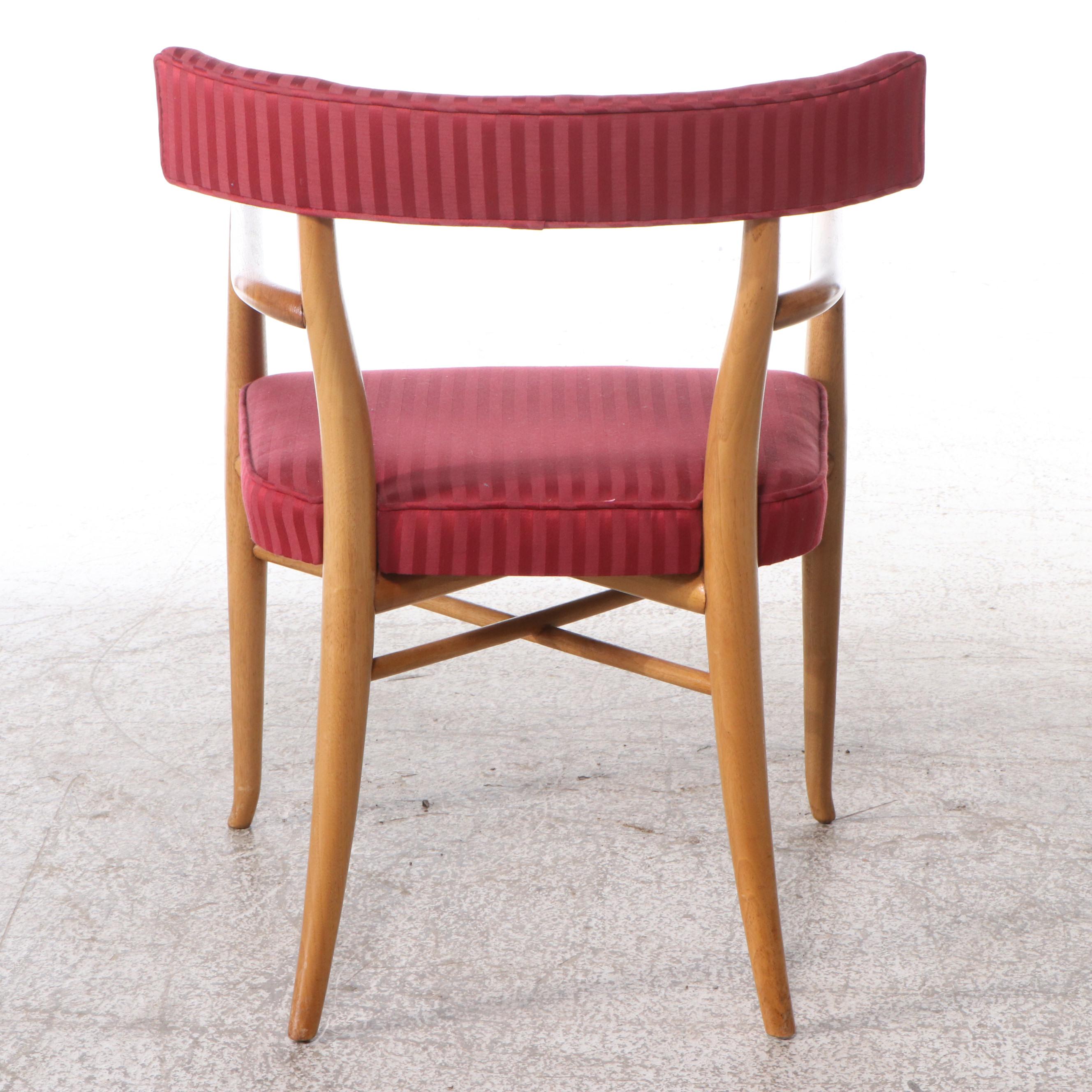 MCM  Robsjohn-Gibbings for Widdicomb Seven-Piece Dining Set w/. "Klismos" Chairs