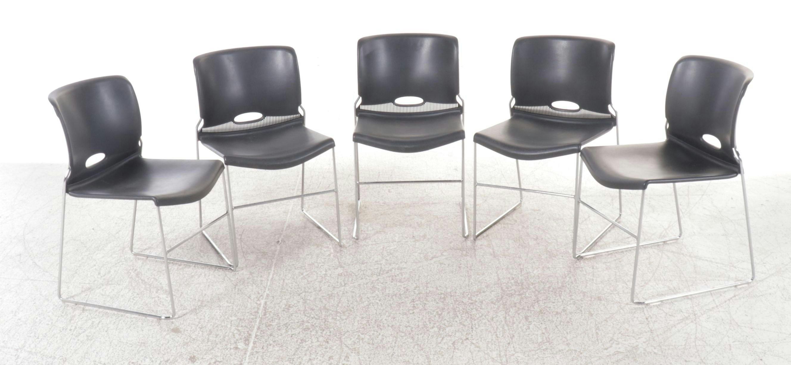 Set of Five HON Olson Stacking Chairs