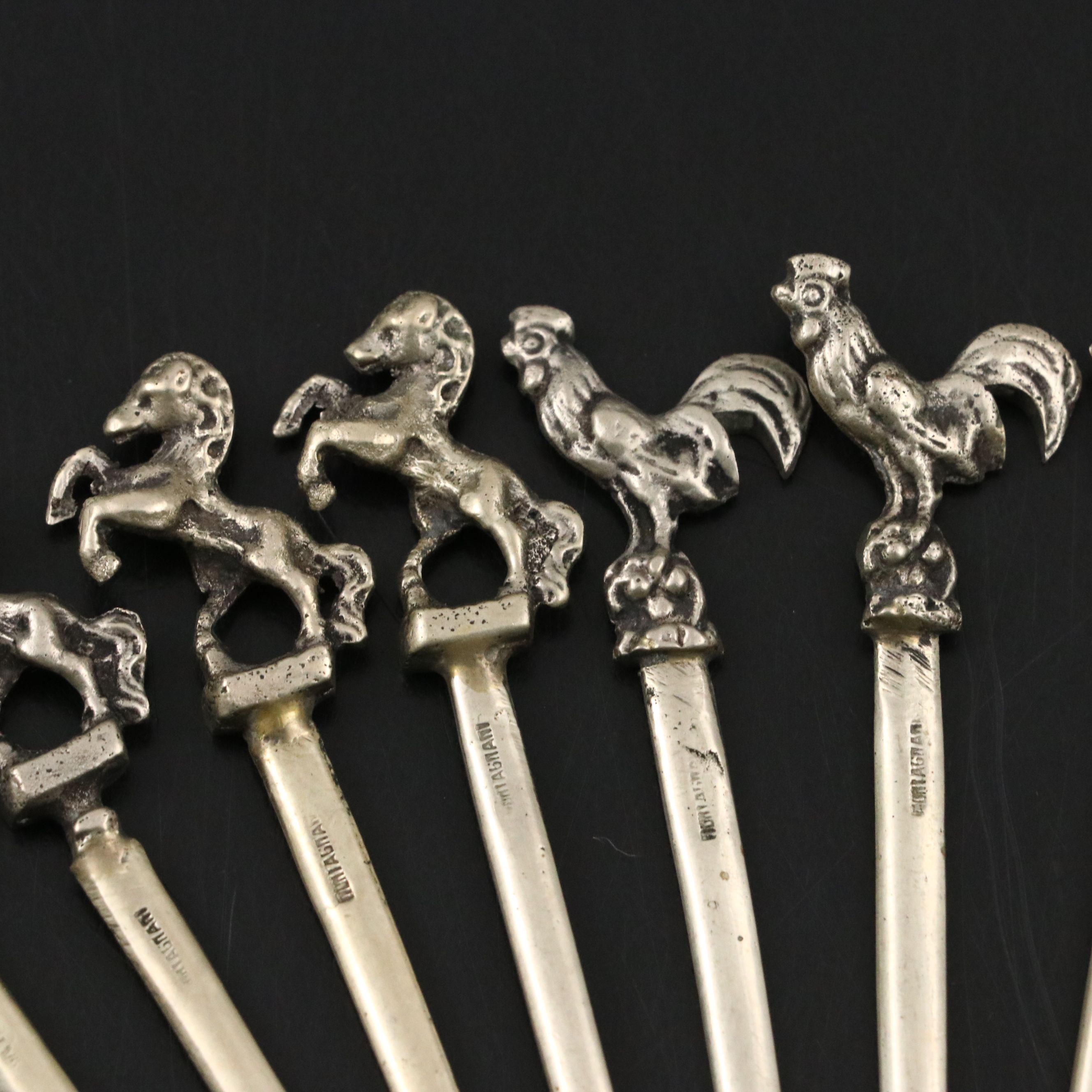 Montagnani Italian Silver Plate Picks, Mid to Late 20th Century