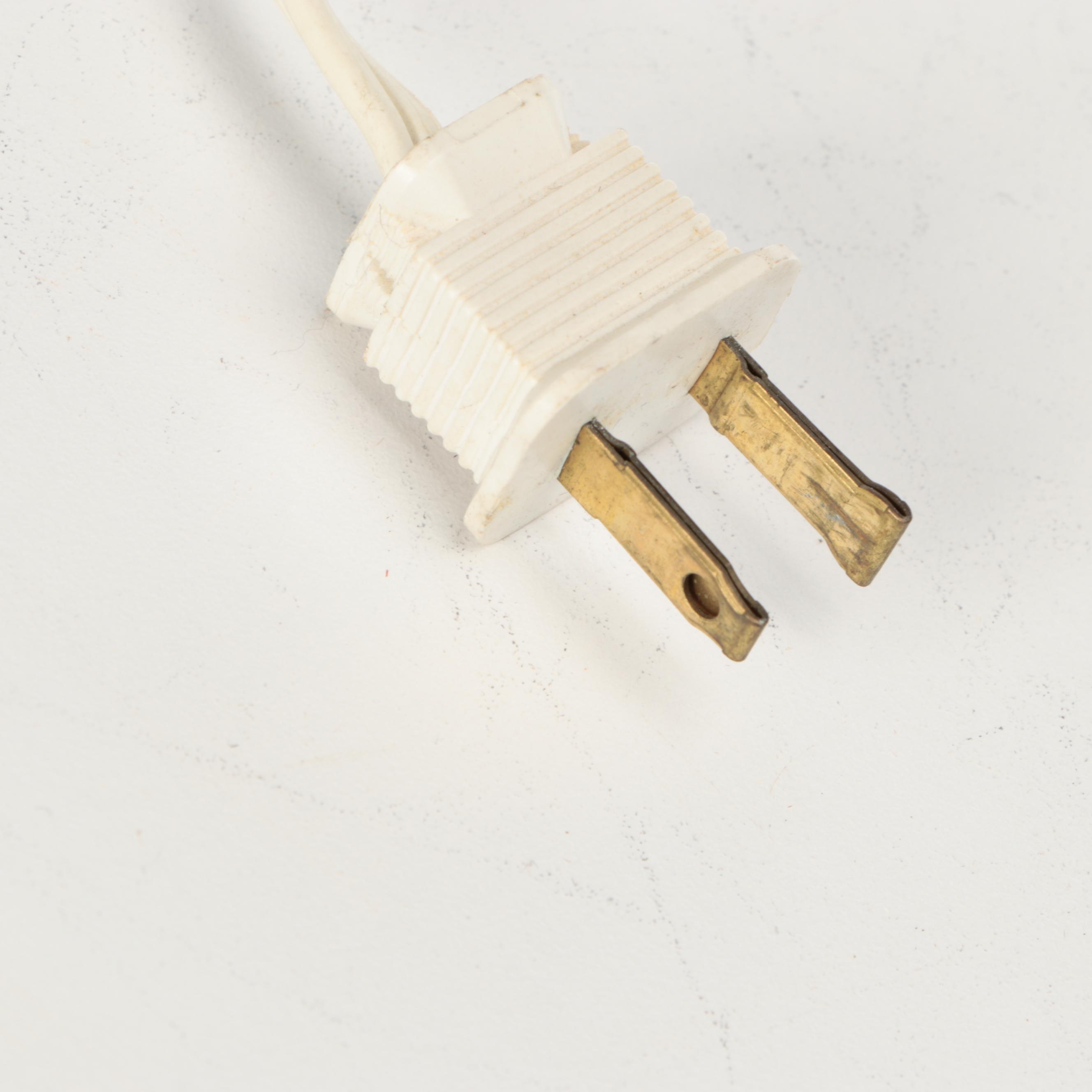 Fredrick Ramond Tree Metal Table Lamp with Fabric Shade, 1987