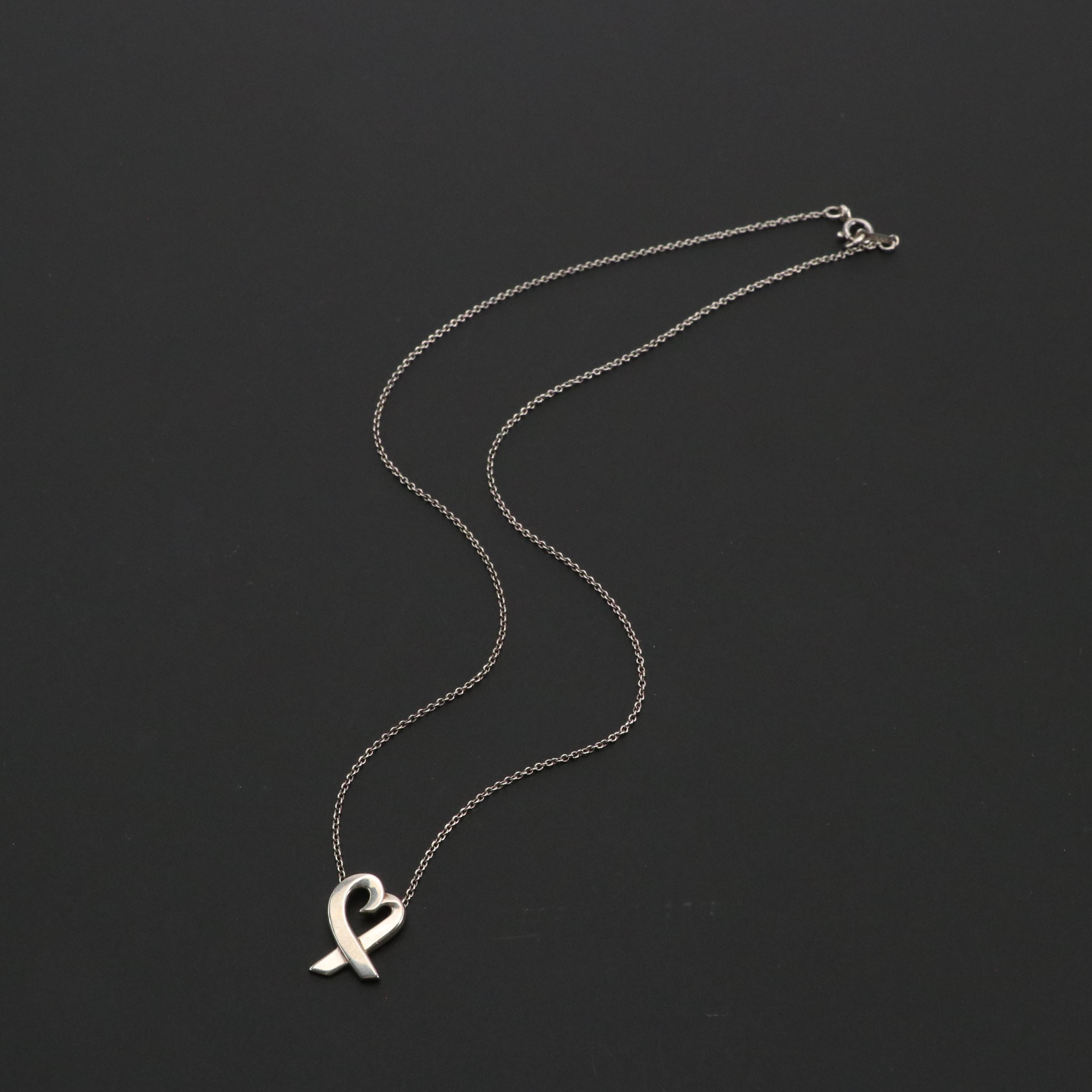 Paloma PIcasso for Tiffany & Co. Sterling Loving Heart Necklace