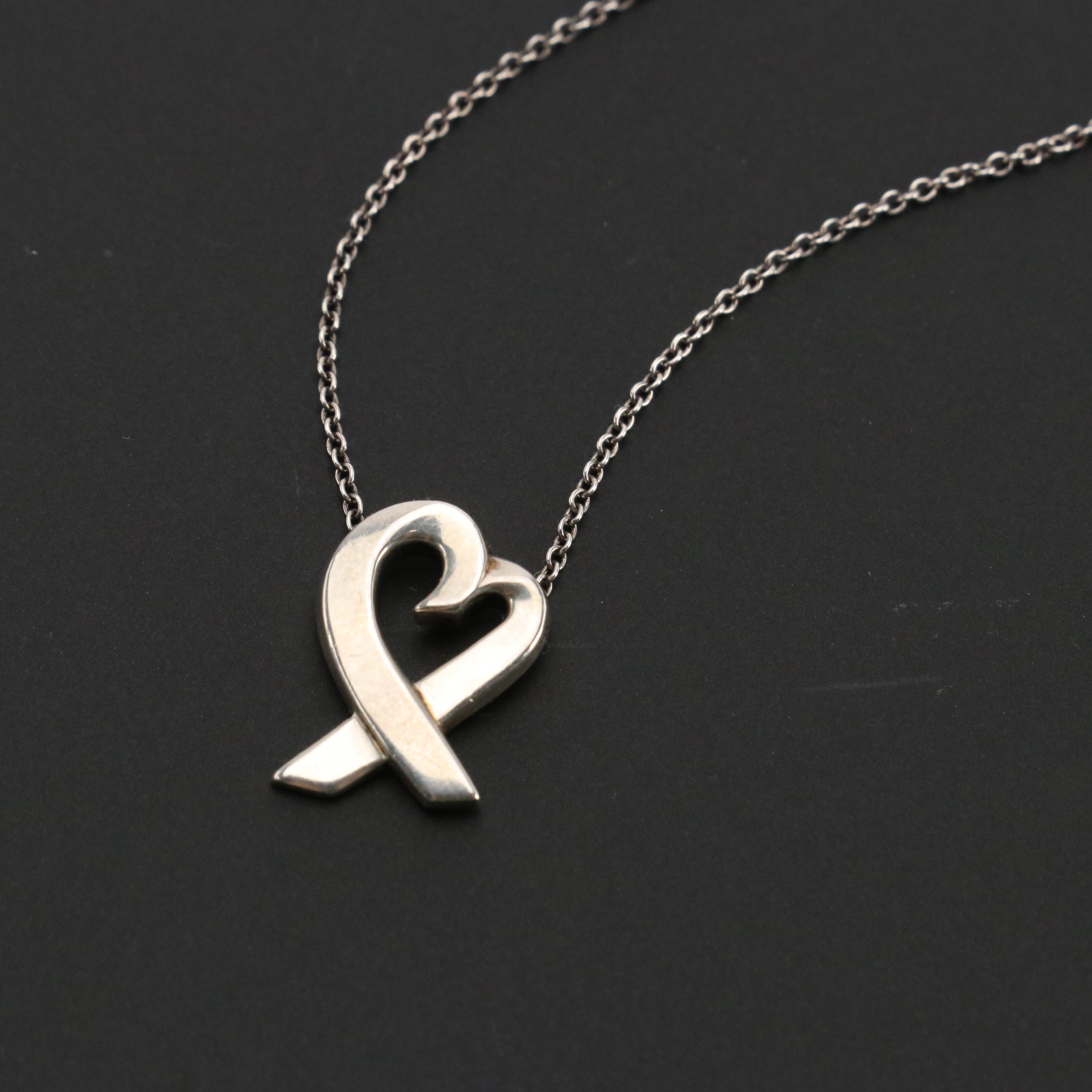 Paloma PIcasso for Tiffany & Co. Sterling Loving Heart Necklace