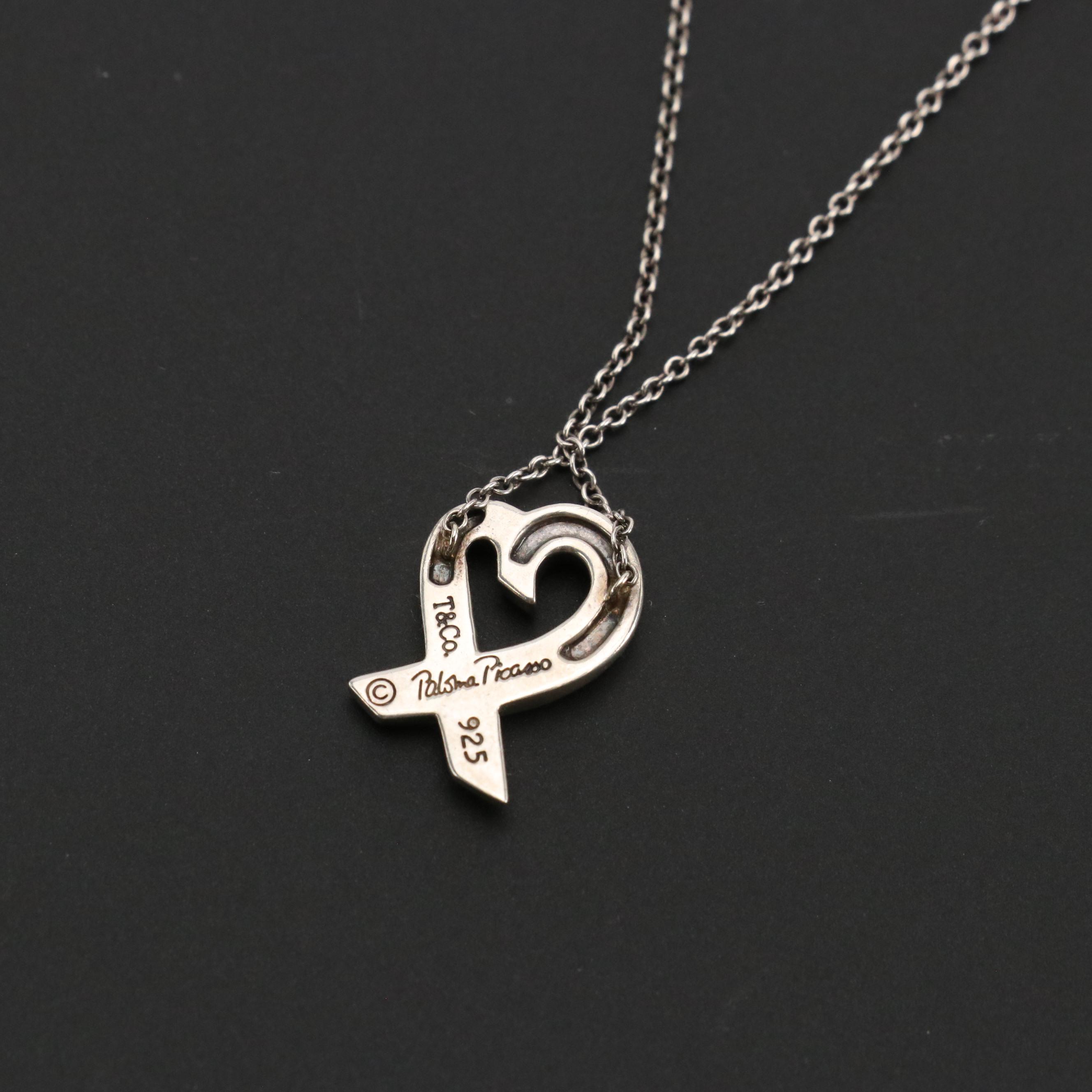 Paloma PIcasso for Tiffany & Co. Sterling Loving Heart Necklace