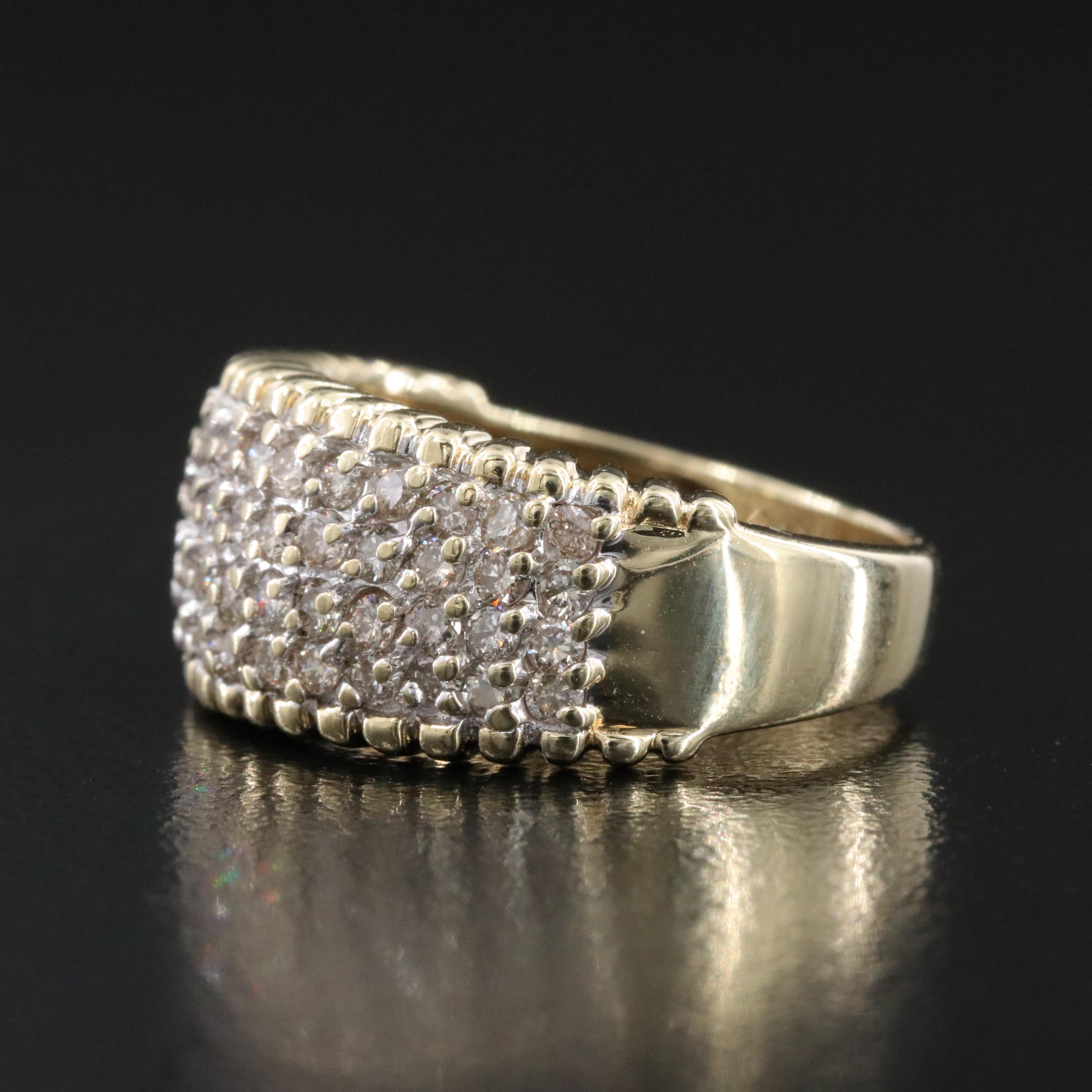 14K 1.05 CTW Diamond Pavé Ring