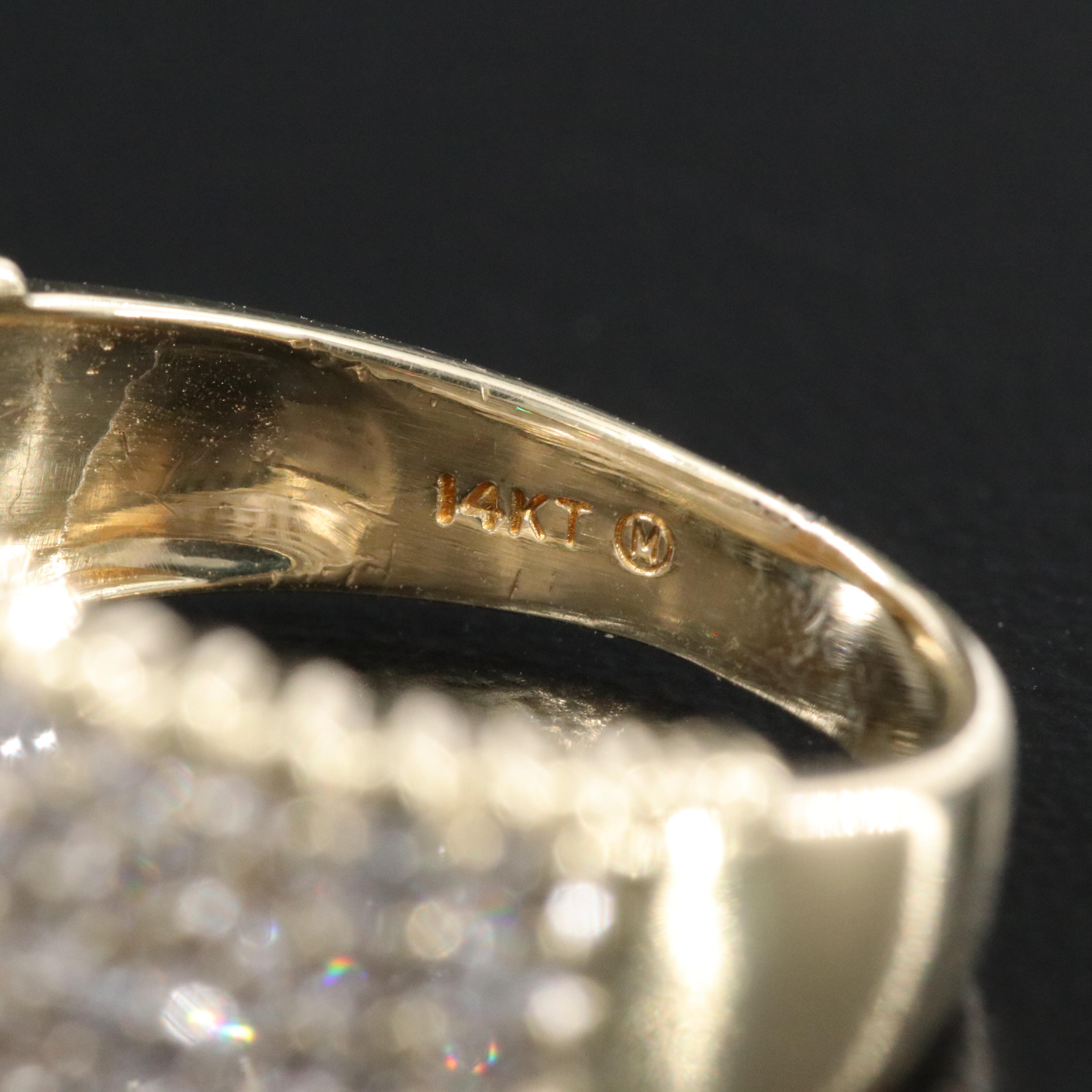 14K 1.05 CTW Diamond Pavé Ring