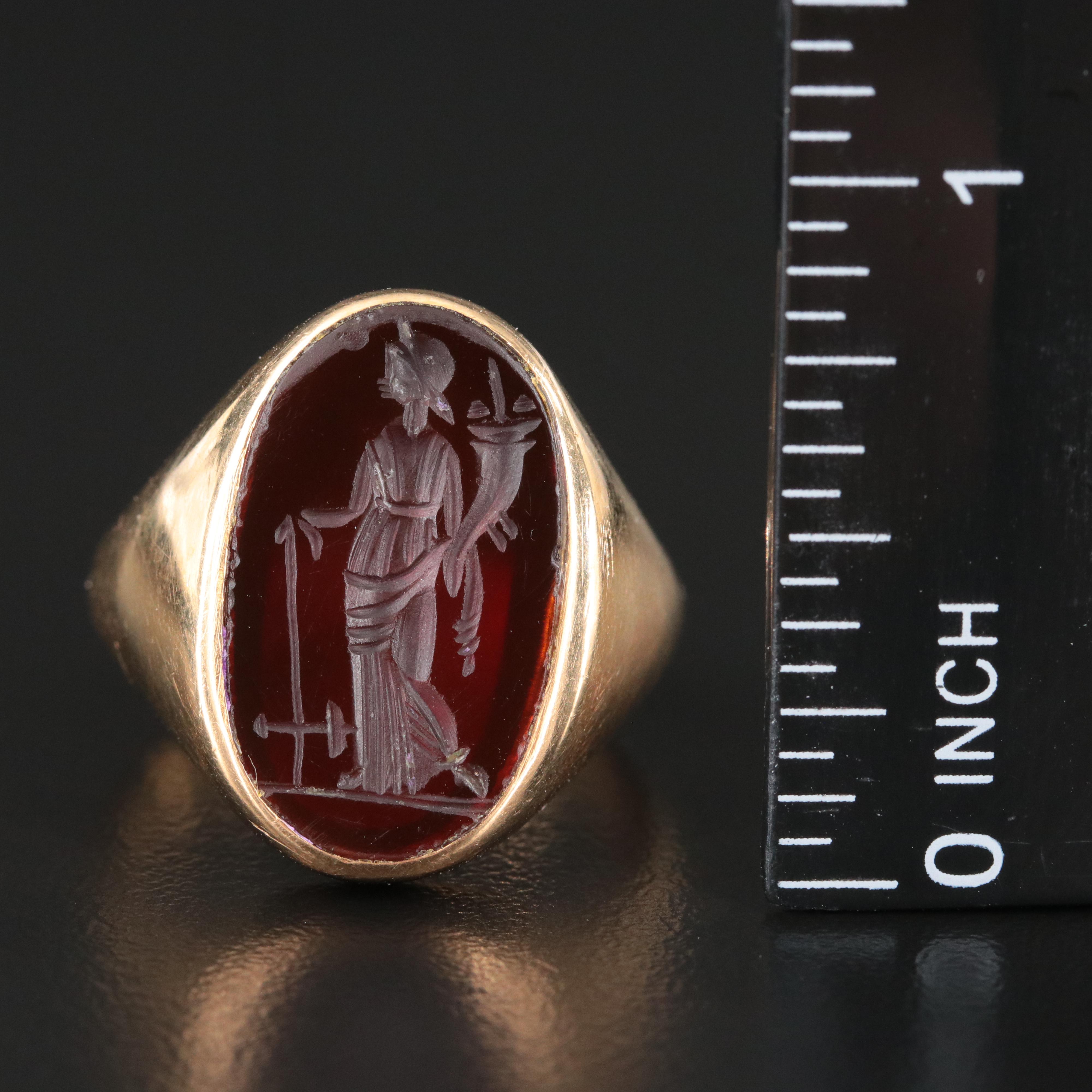 Vintage Sard Intaglio Ring