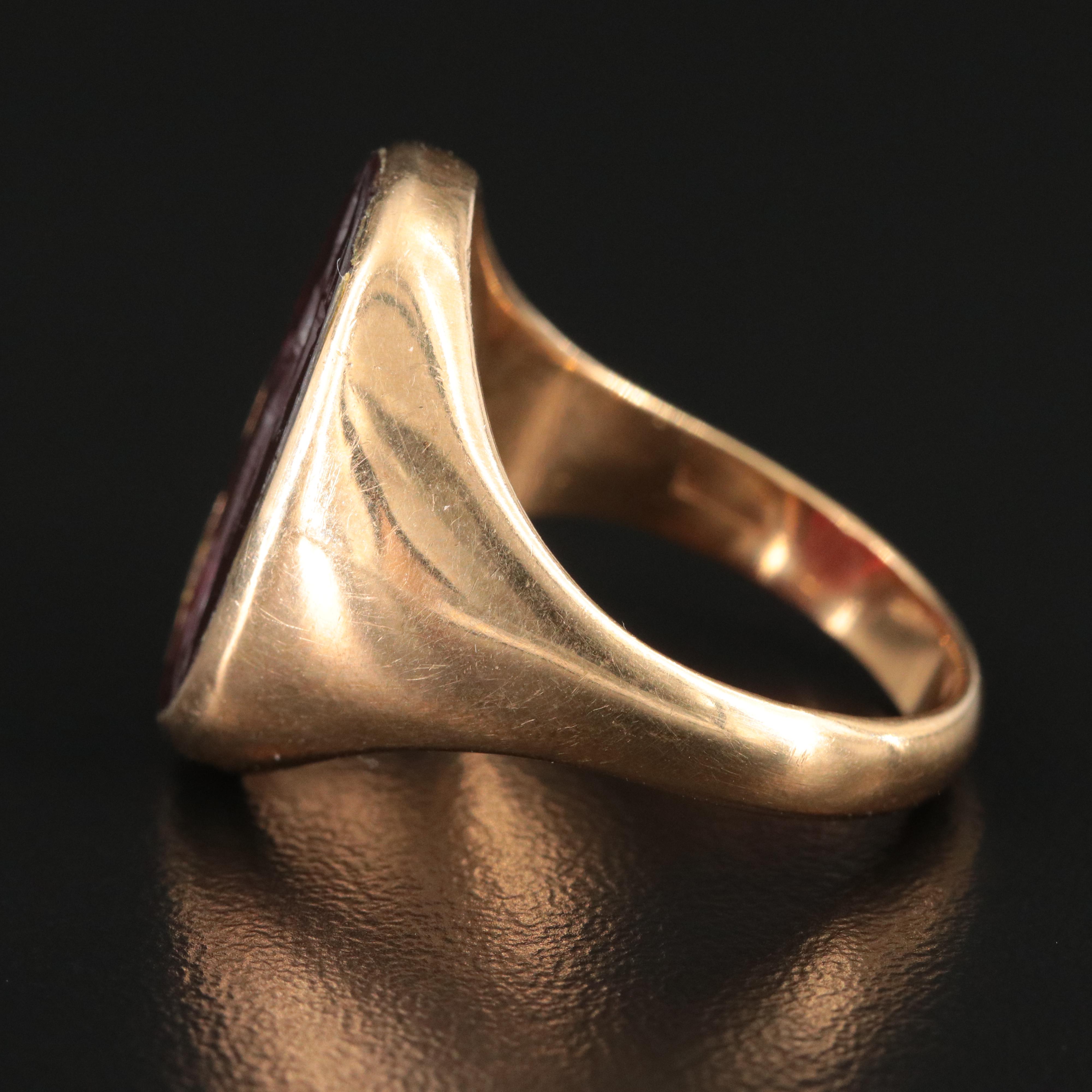 Vintage Sard Intaglio Ring