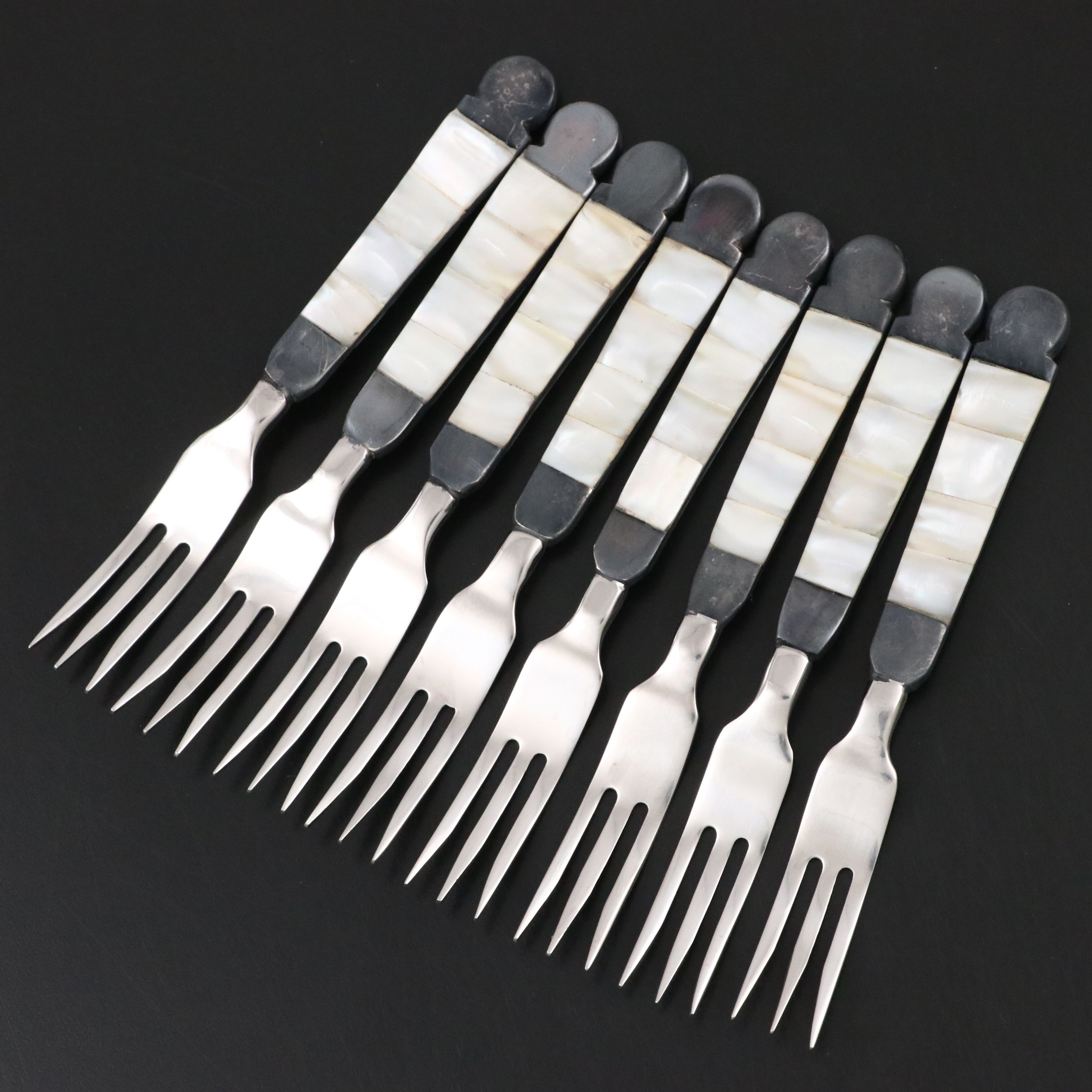 Towle Silver Plate and Mother-of-Pearl Handled Pickle/Olive Forks