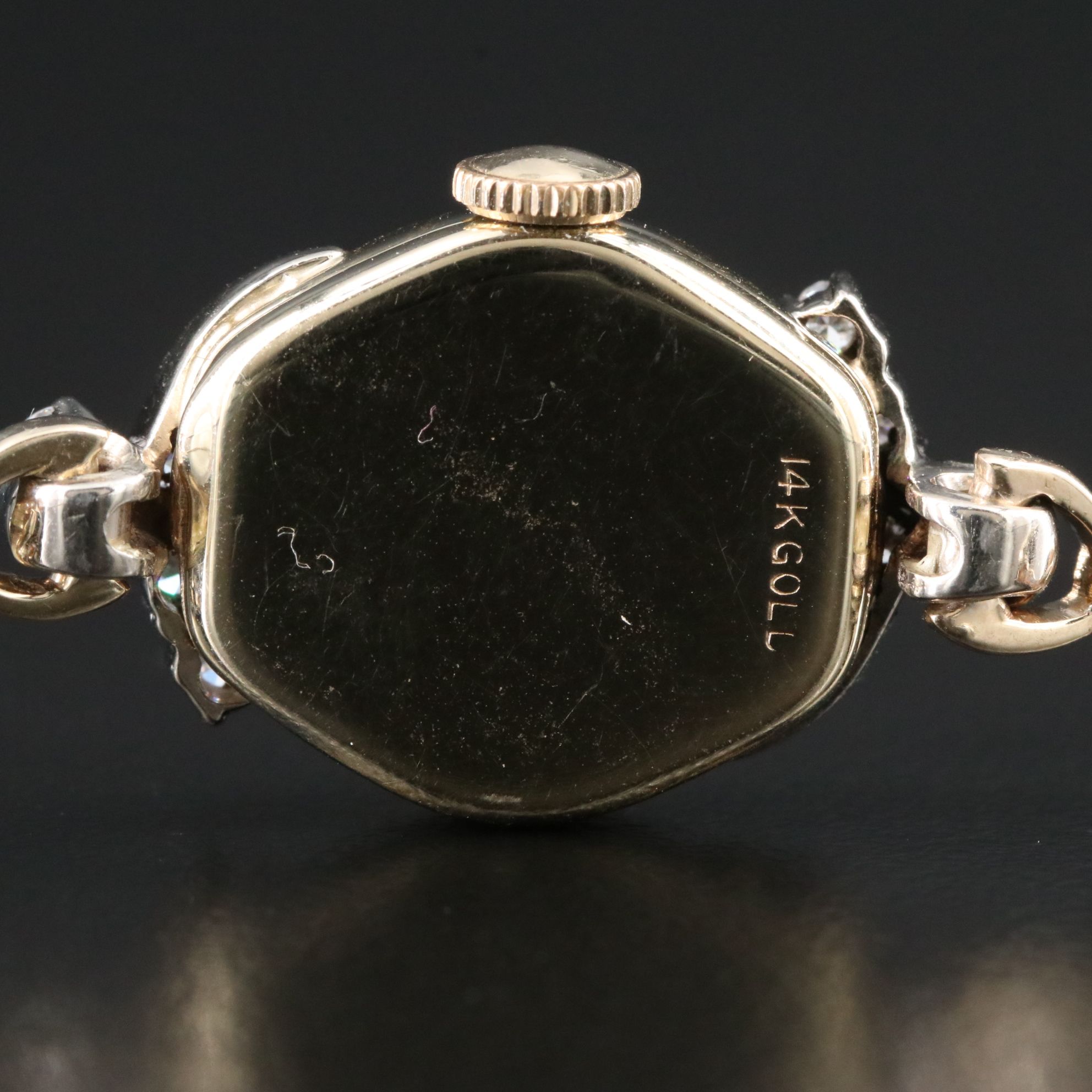 Hamilton 14K Gold & Diamond Vintage Watch