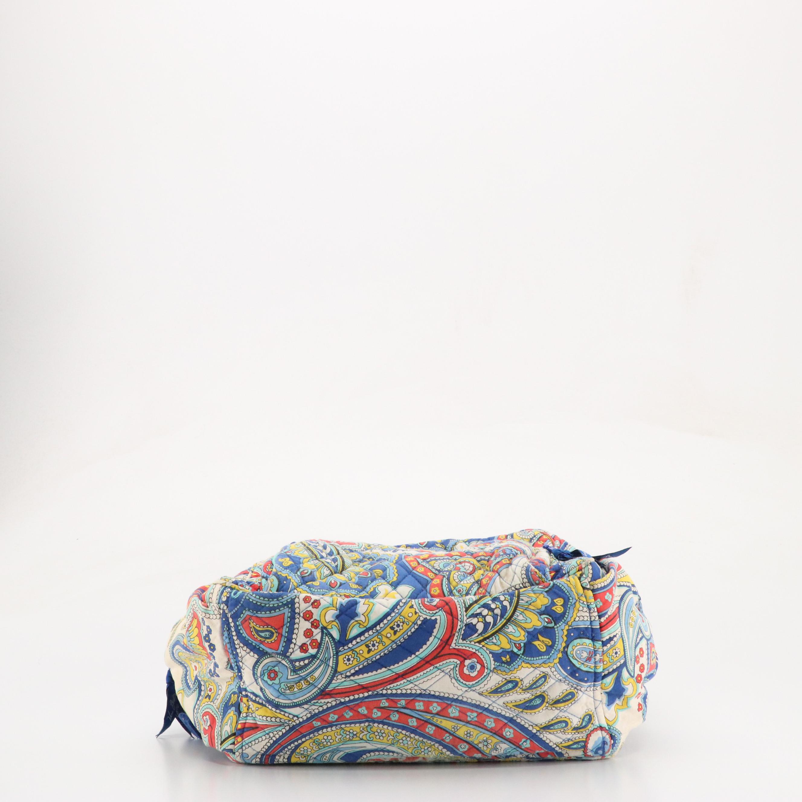 Vera Bradley "Marina Paisley" Quilted Cotton Backpack & Zippered Messenger Bag