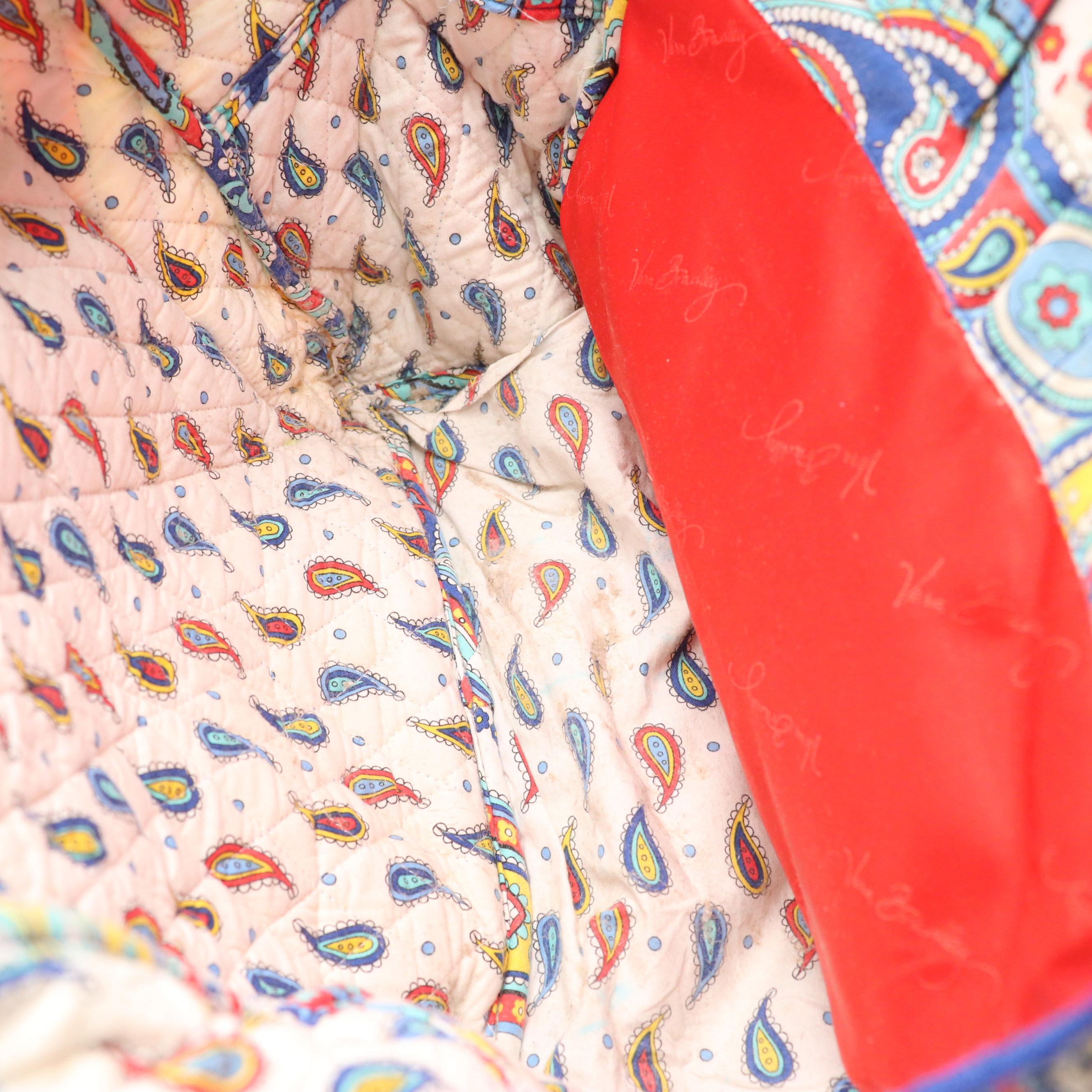 Vera Bradley "Marina Paisley" Quilted Cotton Backpack & Zippered Messenger Bag