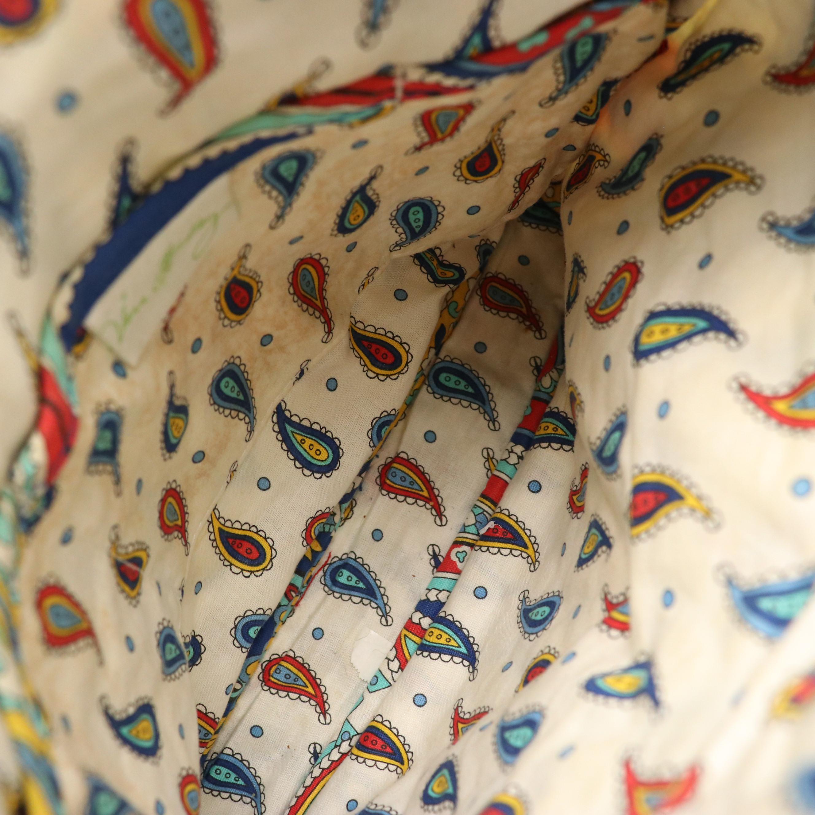 Vera Bradley "Marina Paisley" Quilted Cotton Backpack & Zippered Messenger Bag