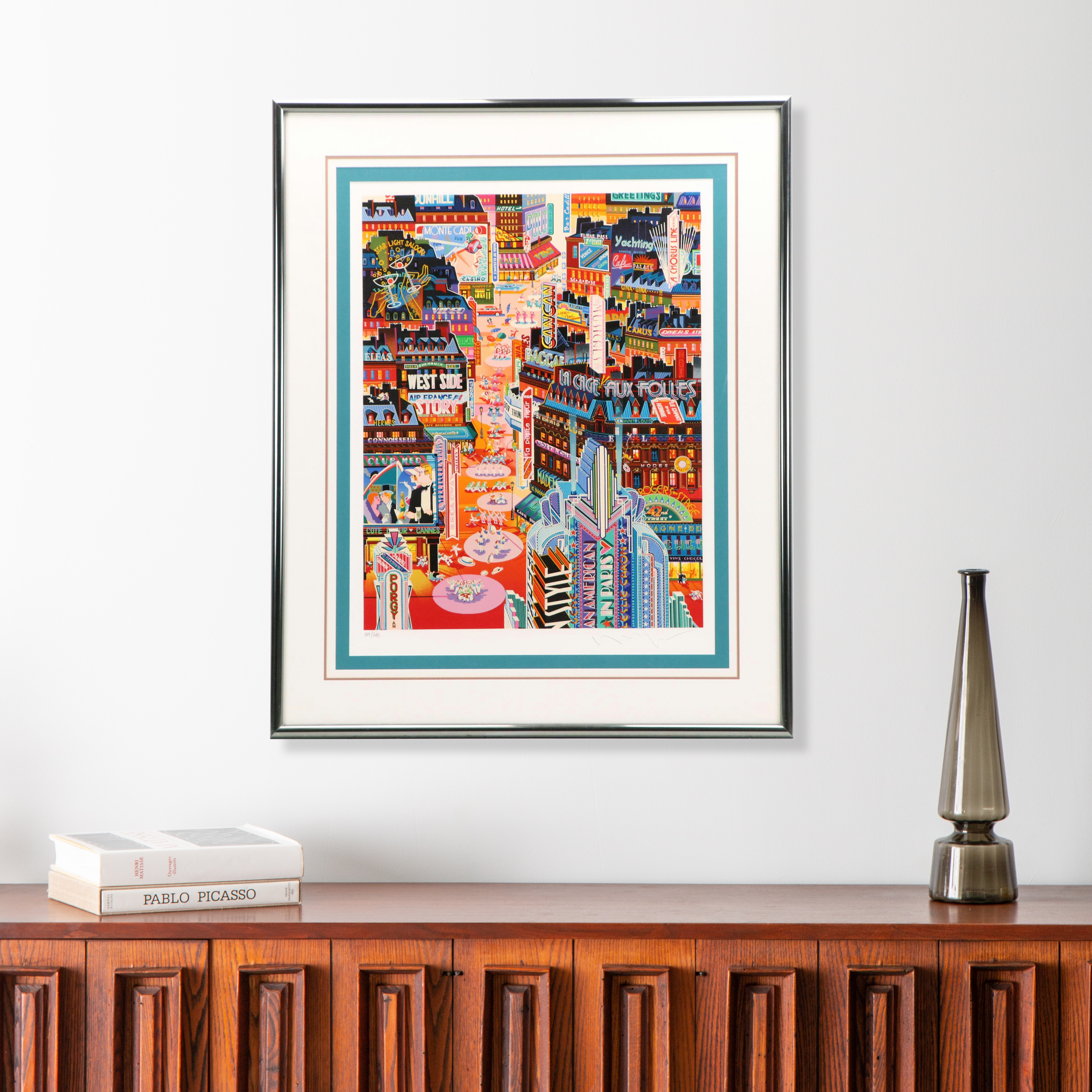 Hiro Yamagata Serigraph "An American In Paris," 1986