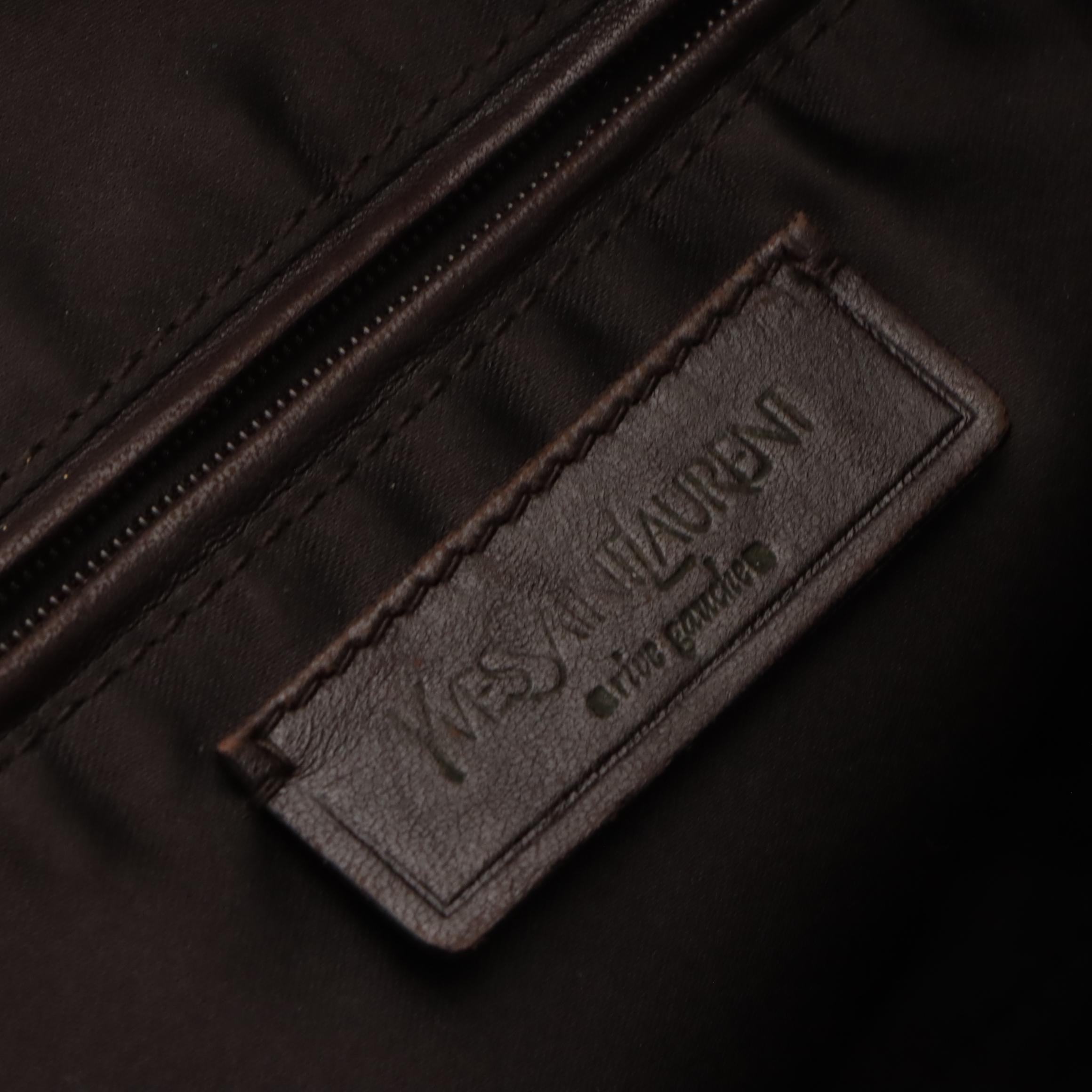 Yves Saint Laurent Domed Muse Handbag in Ivory Calfskin  Leather