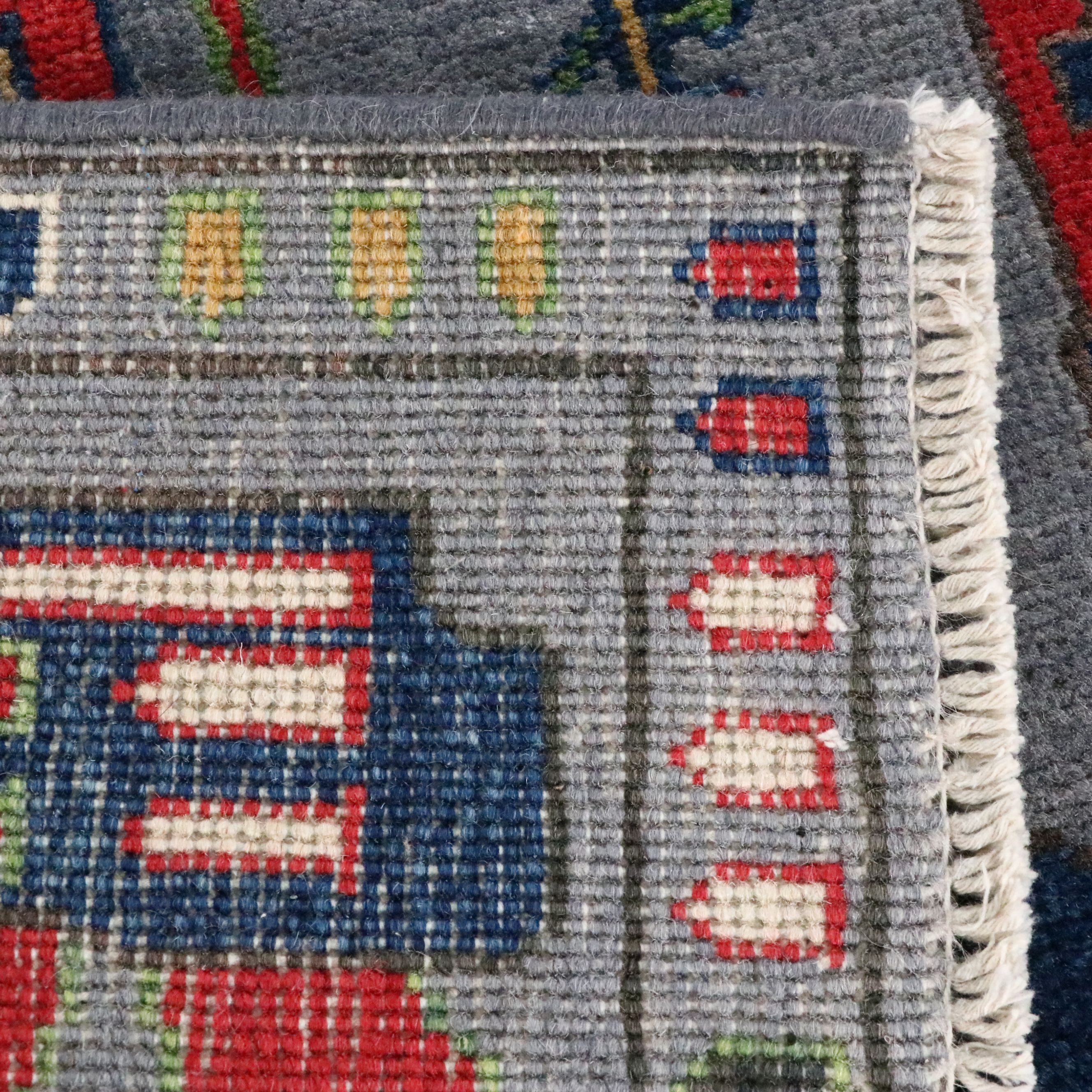 2'8 x 4'4 Hand-Knotted Afghan Pictorial War Accent Rug