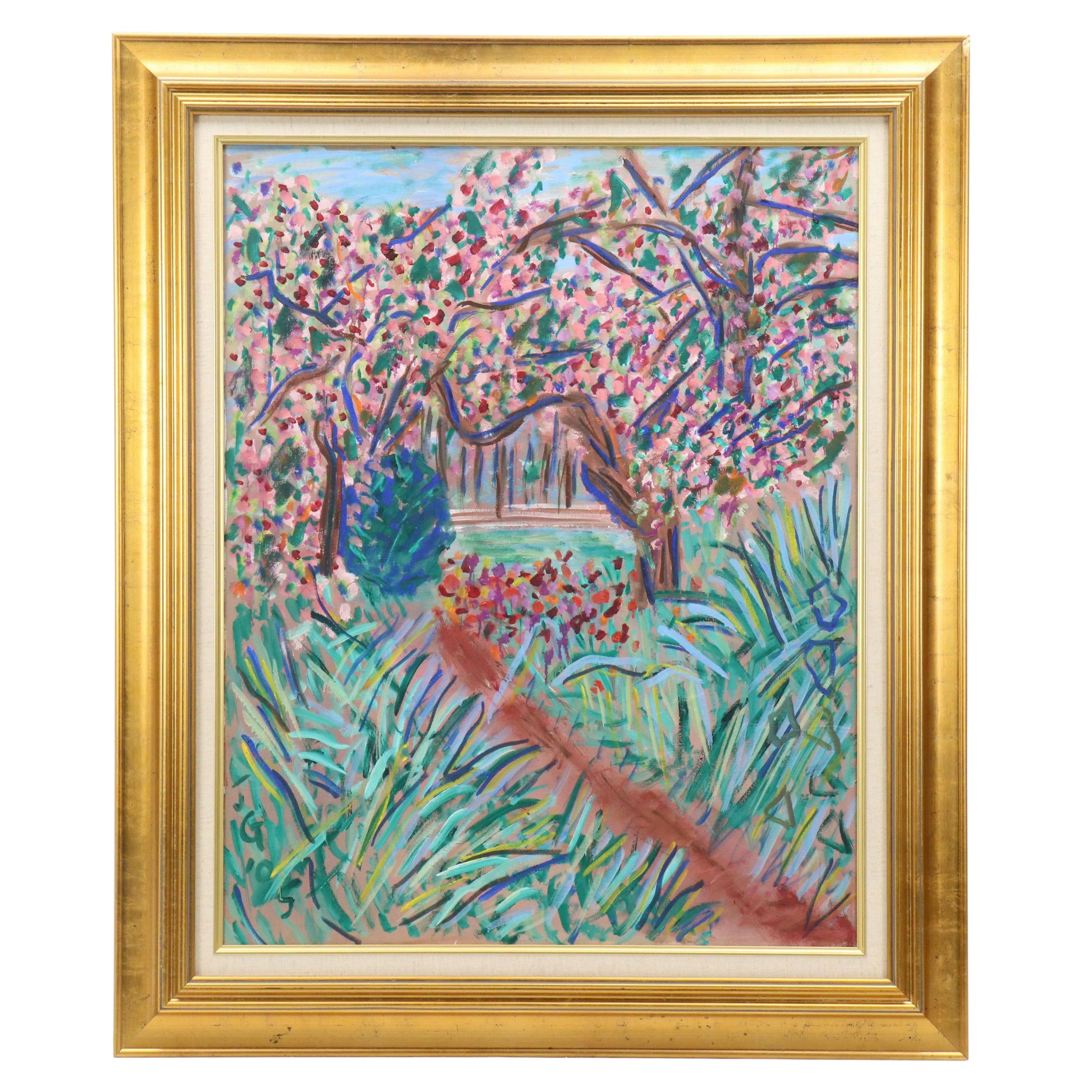 Janice Guttman Impressionistic Style Landscape Acrylic Painting, 2005