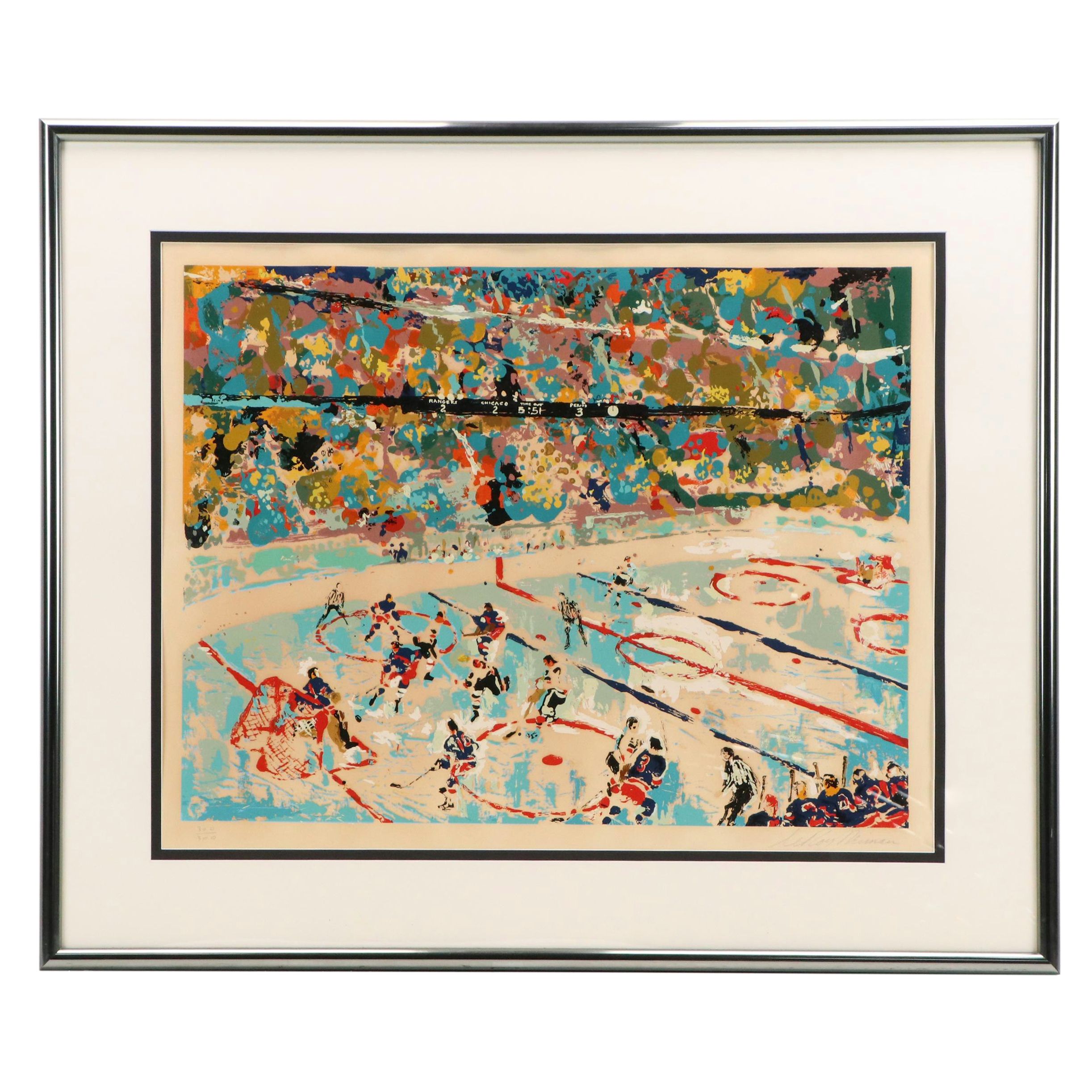LeRoy Neiman Hockey Serigraph "Slapshot," 1974