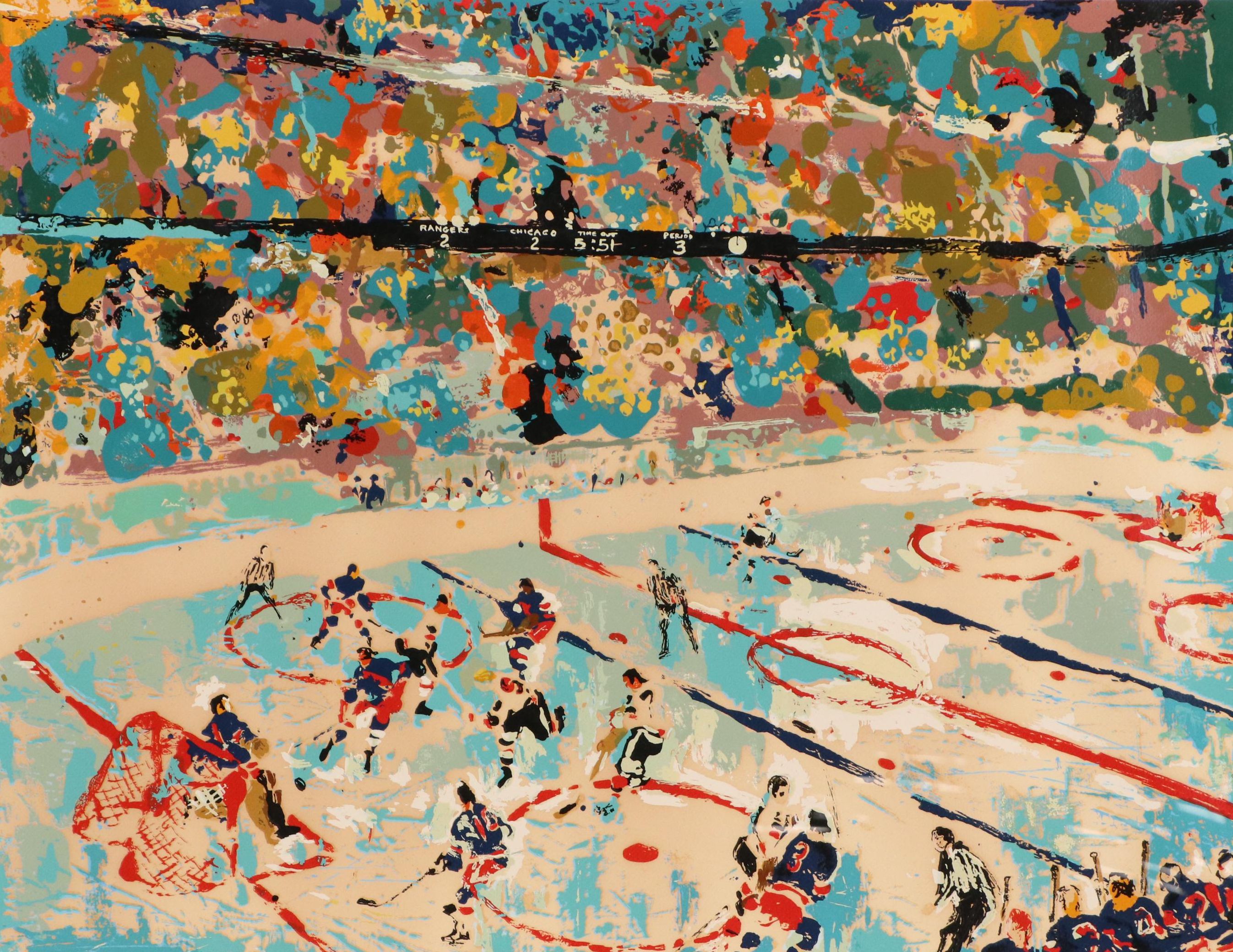 LeRoy Neiman Hockey Serigraph "Slapshot," 1974