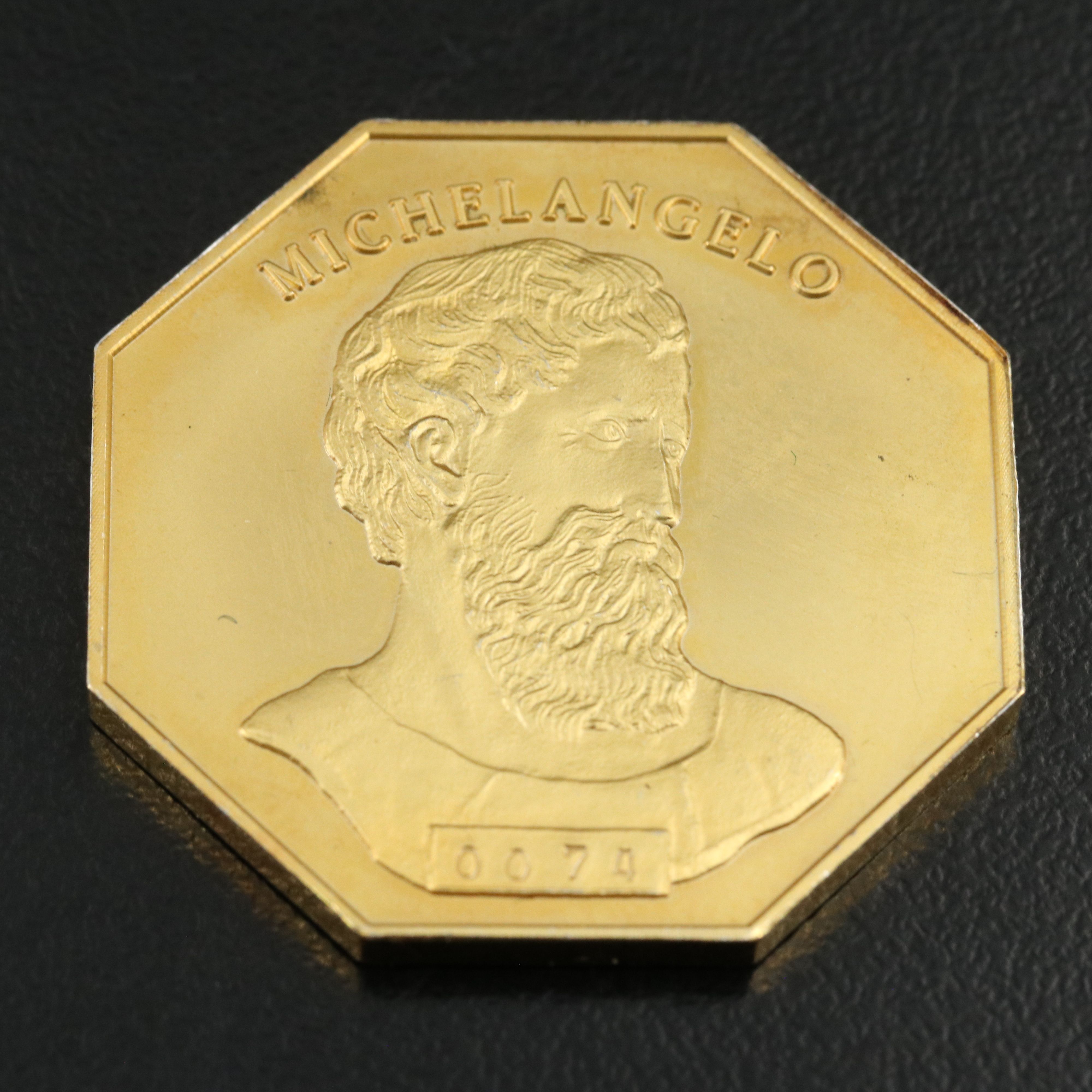 Two Gold Plated Silver Coin Replicas and a Gold Plated Silver Medal