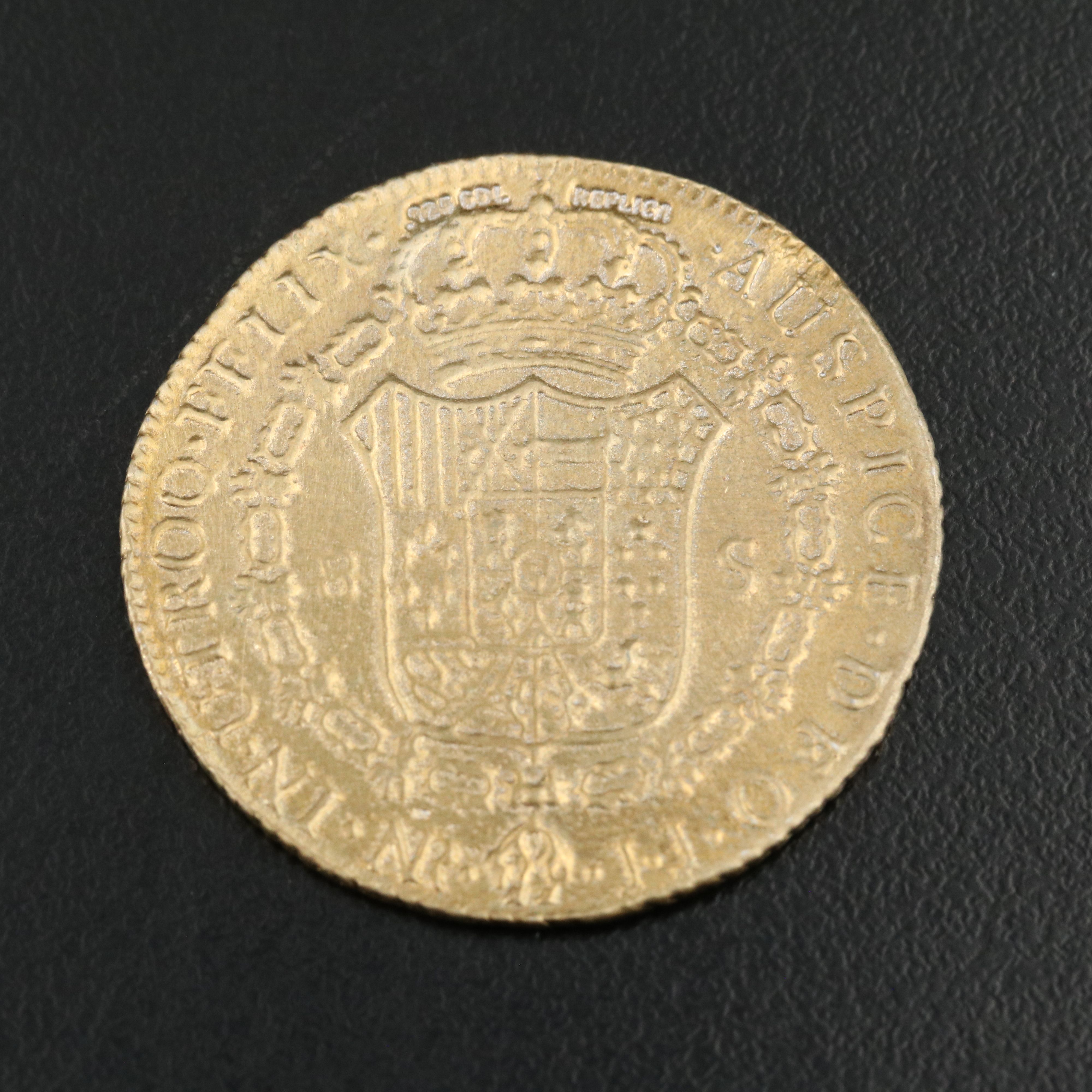 Two Gold Plated Silver Coin Replicas and a Gold Plated Silver Medal