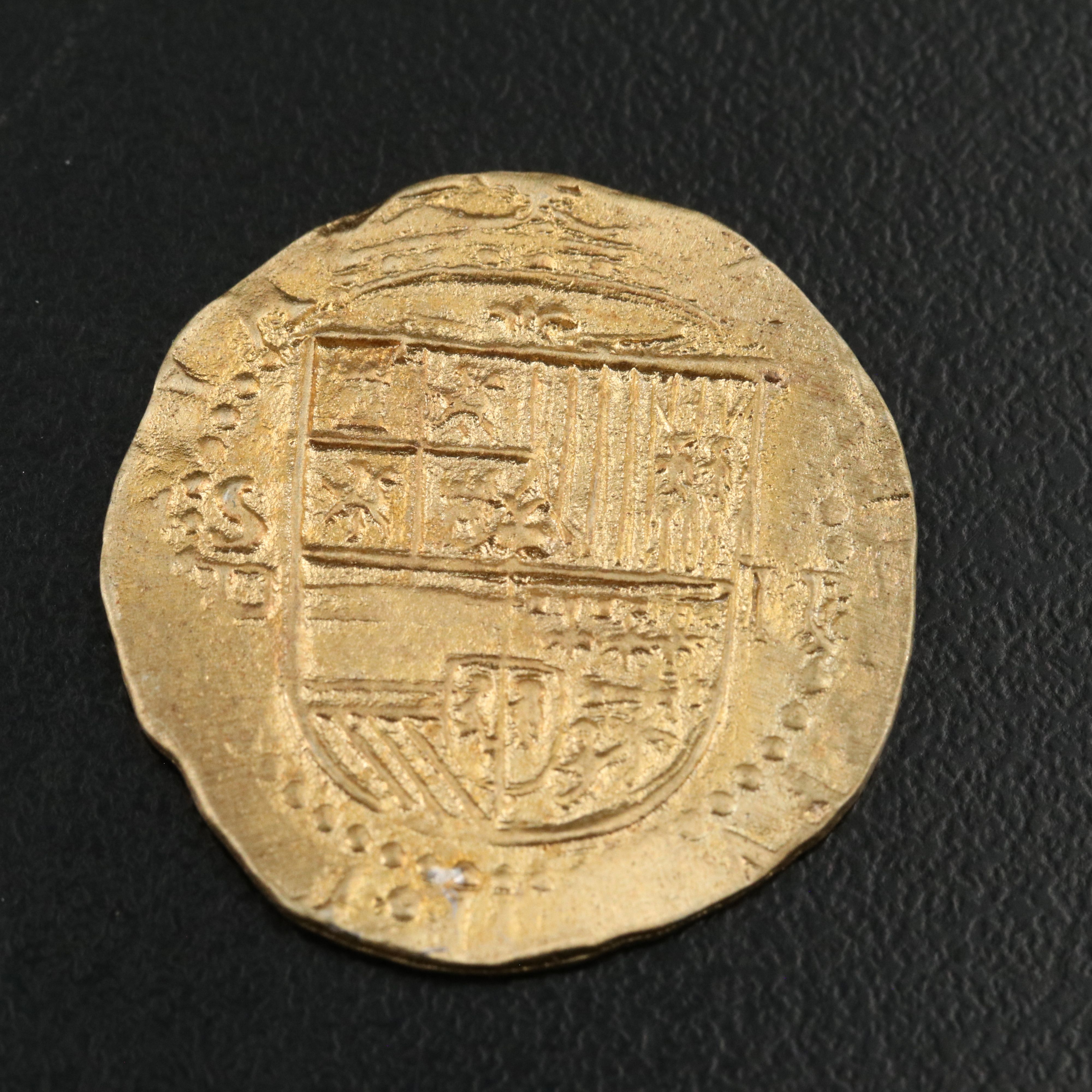 Two Gold Plated Silver Coin Replicas and a Gold Plated Silver Medal