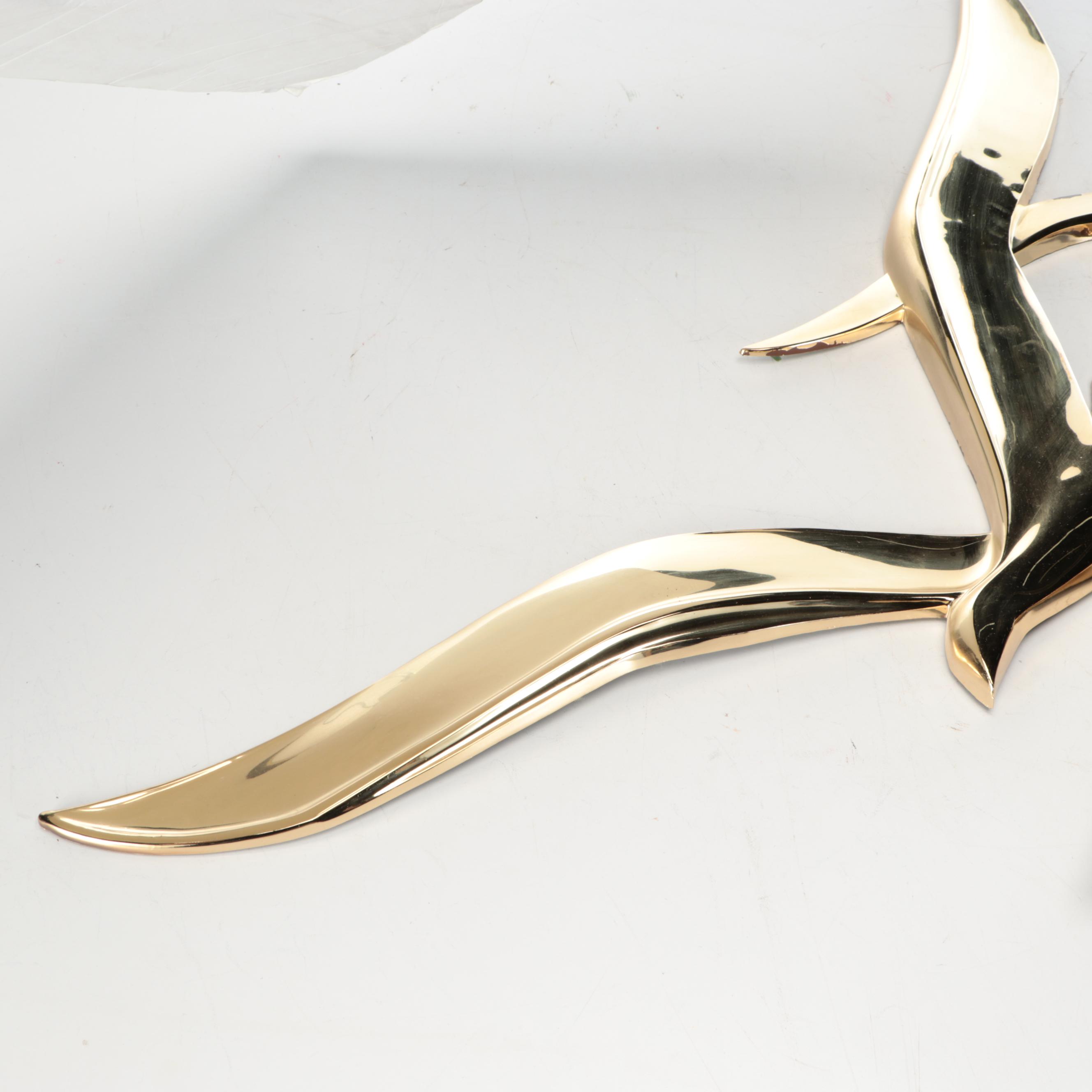 Syroco Inc. Gold Finish Seagulls Wall Hanging Décor, 1963