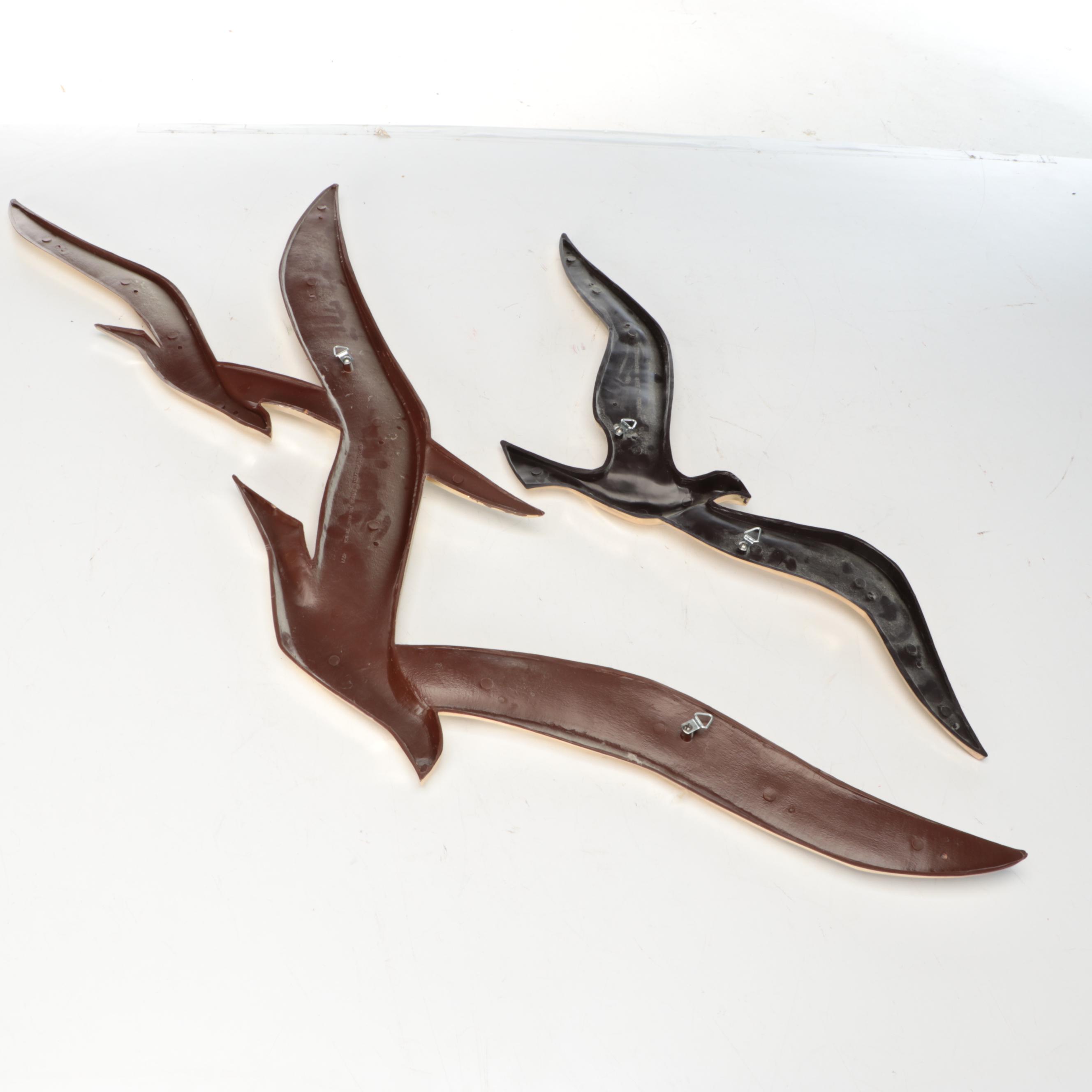 Syroco Inc. Gold Finish Seagulls Wall Hanging Décor, 1963