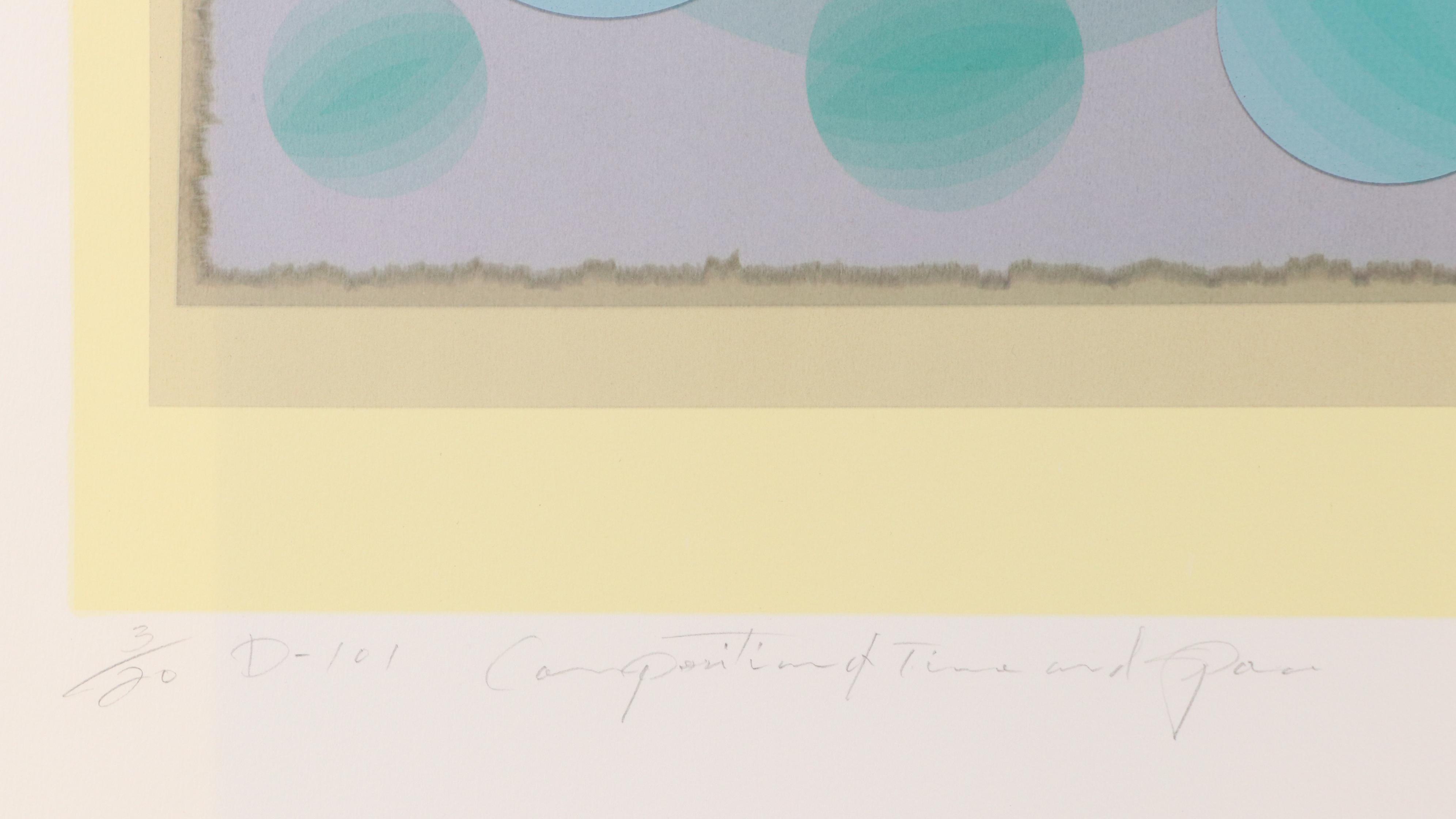 Nobuteru Shimotakahara Op Art Serigraph "Composition of Time and Space (D-101)"