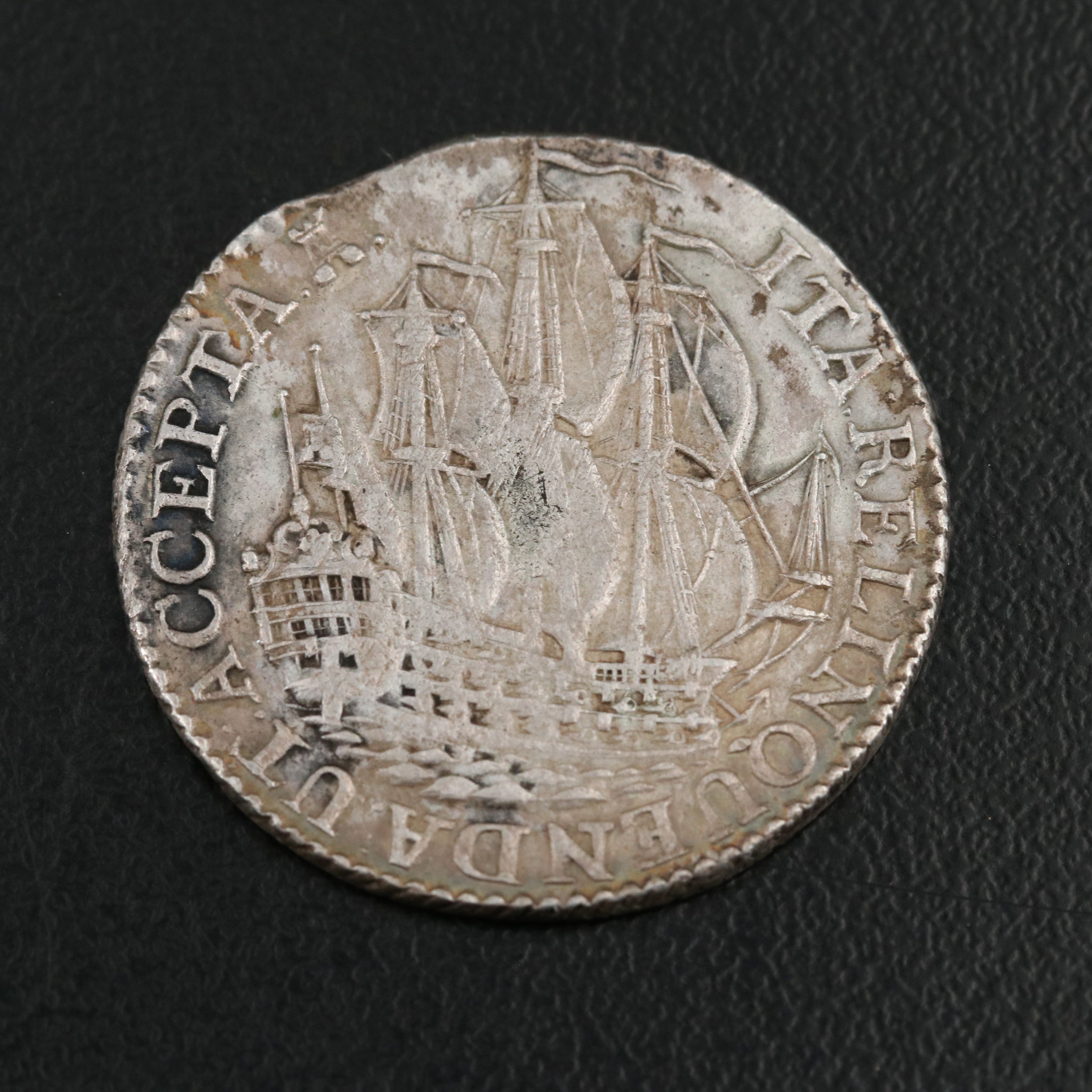 1765 Netherlands Six Stuivers Silver Coin and 5 Other Netherlands Silver Coins