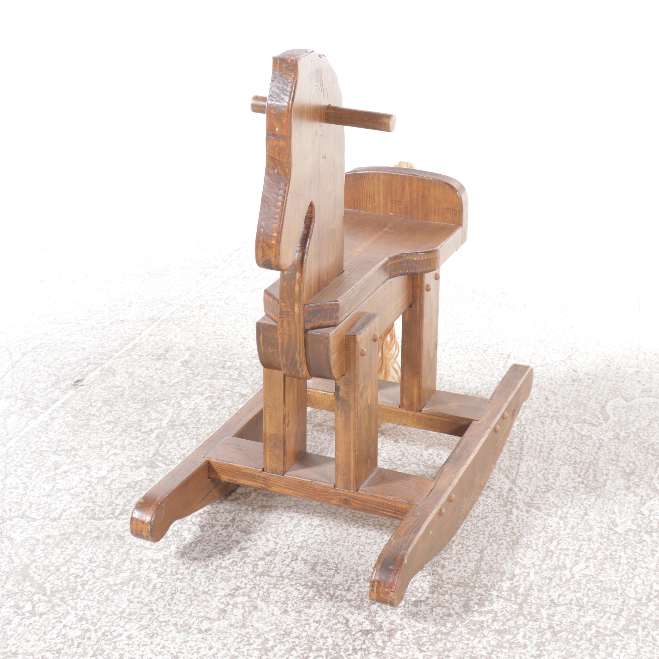 Handcrafted Oak Rocking Horse