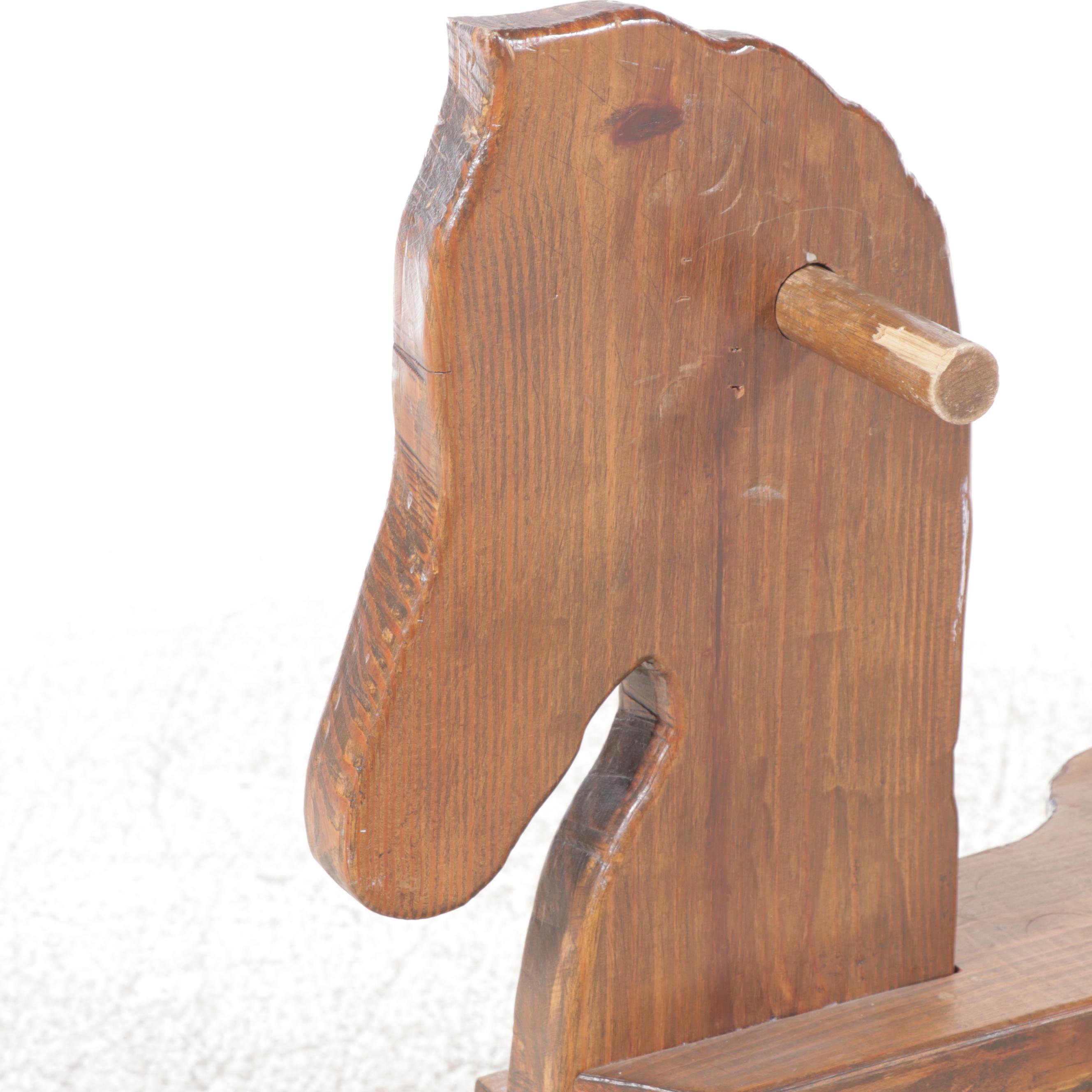 Handcrafted Oak Rocking Horse