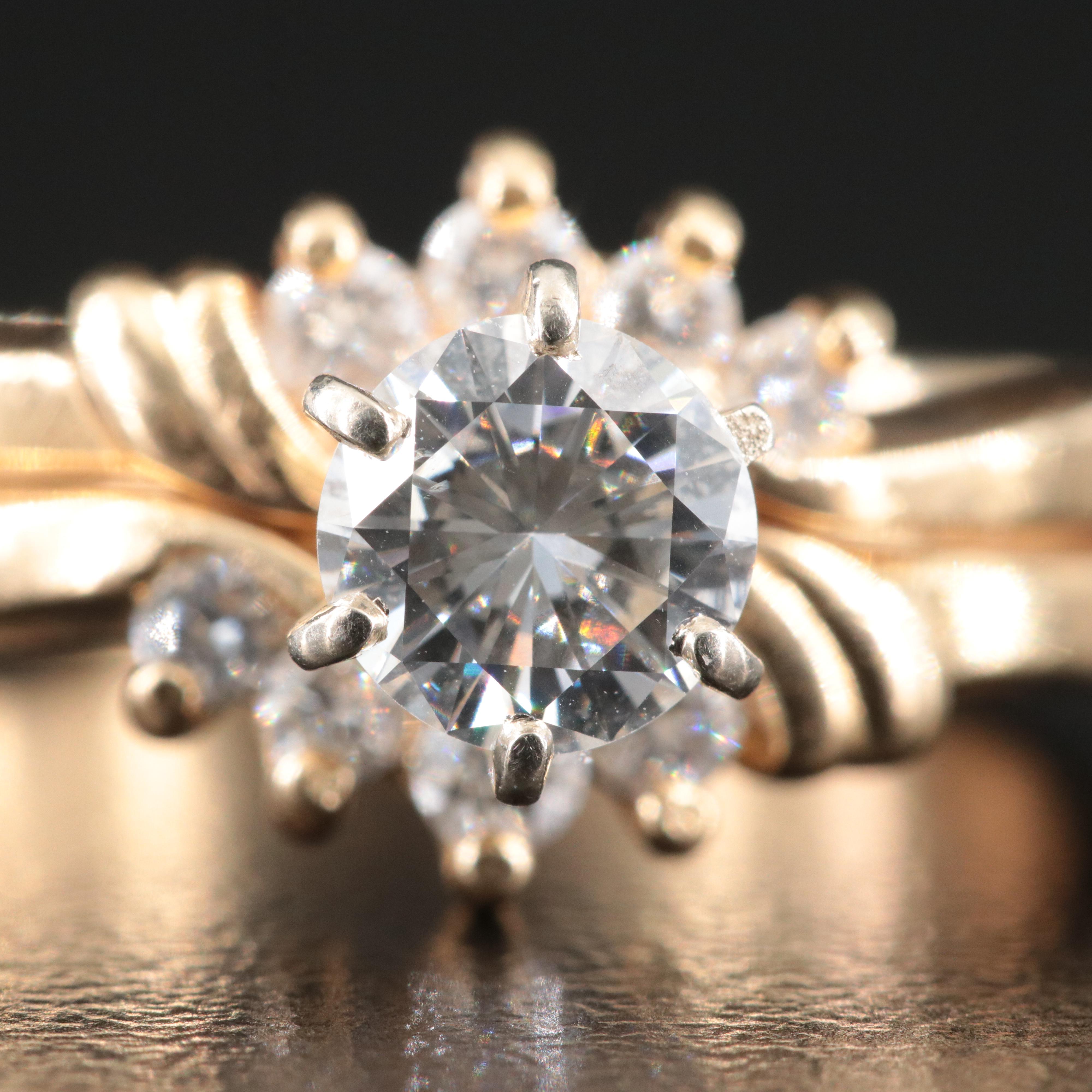 14K 1.05 CTW Diamond Ring Set