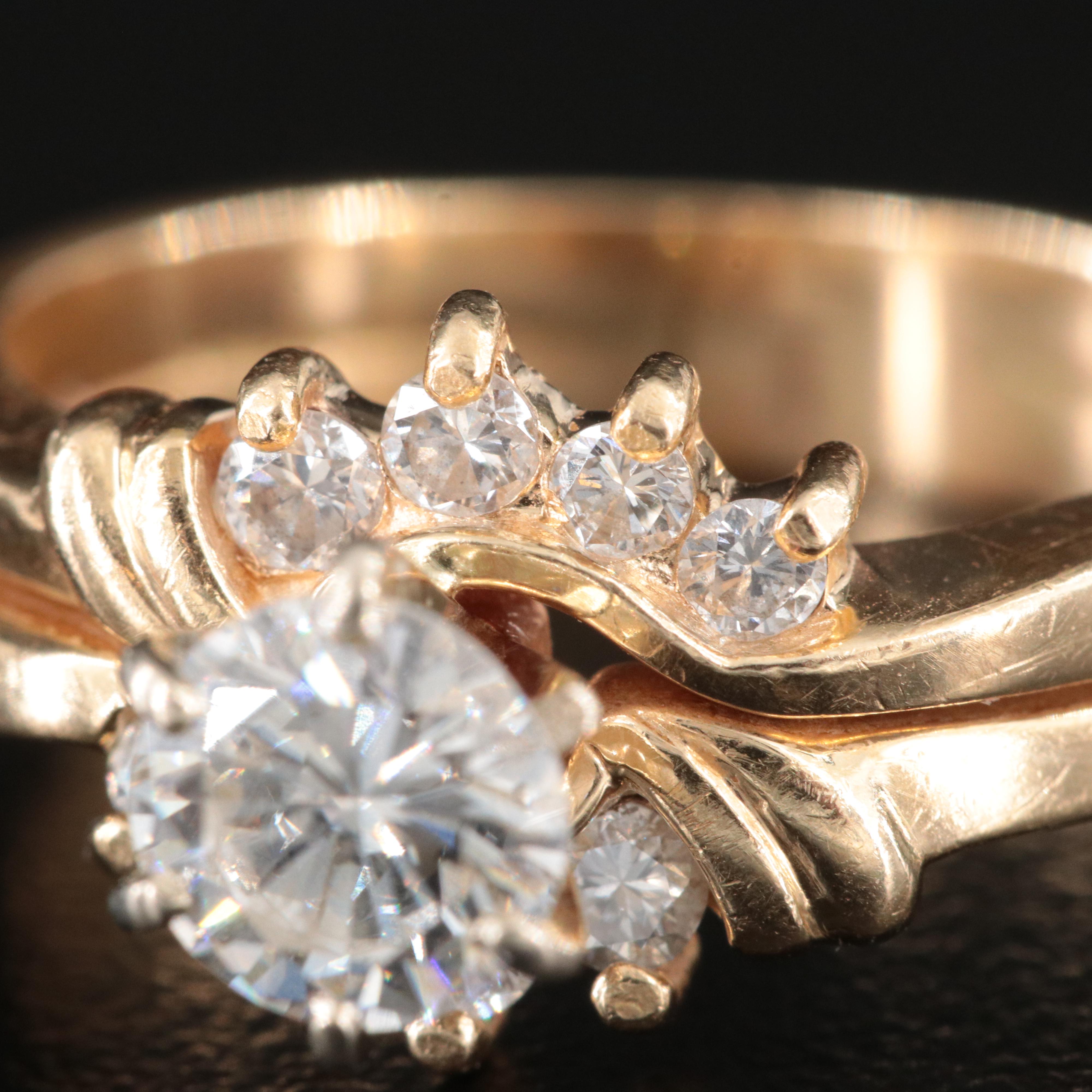 14K 1.05 CTW Diamond Ring Set