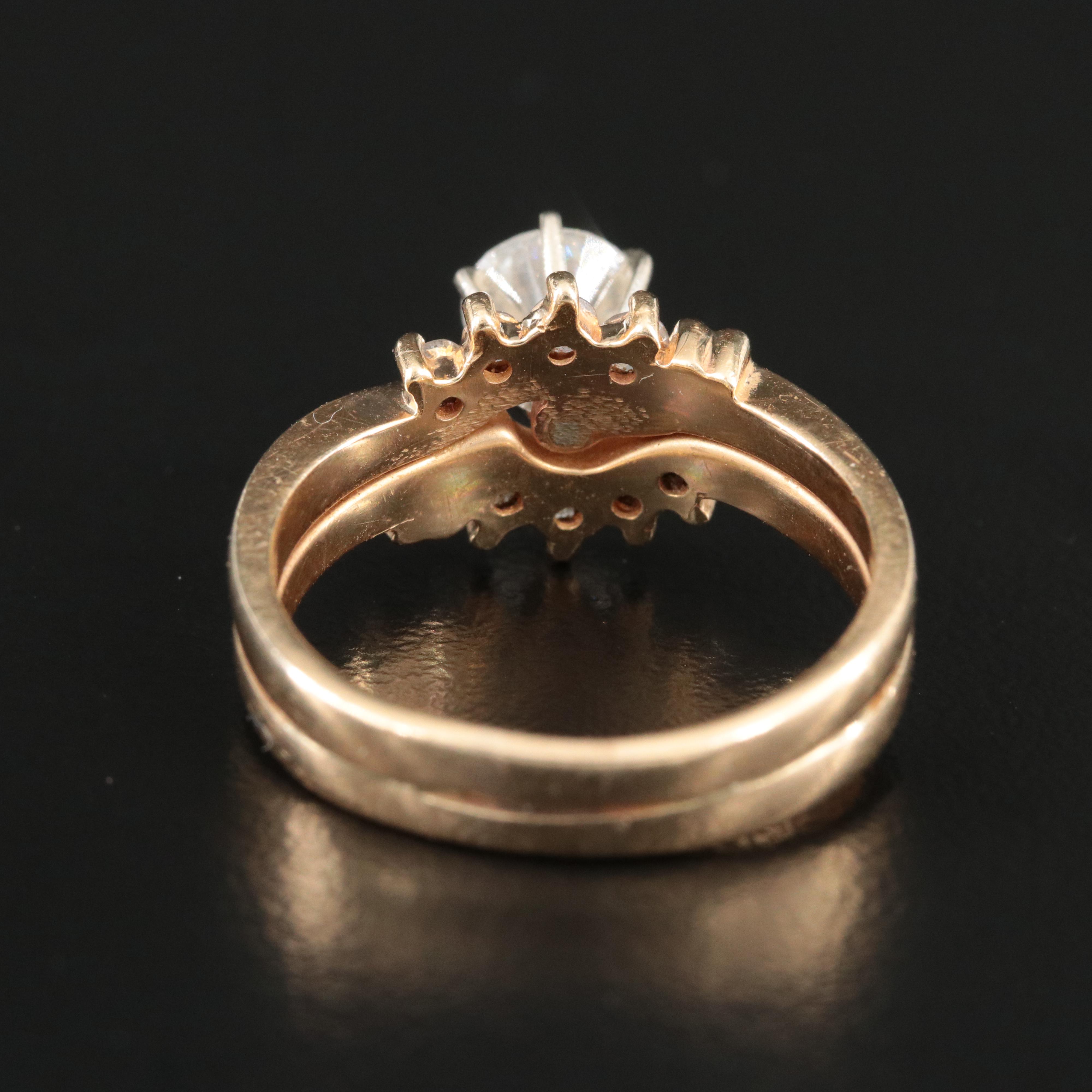 14K 1.05 CTW Diamond Ring Set