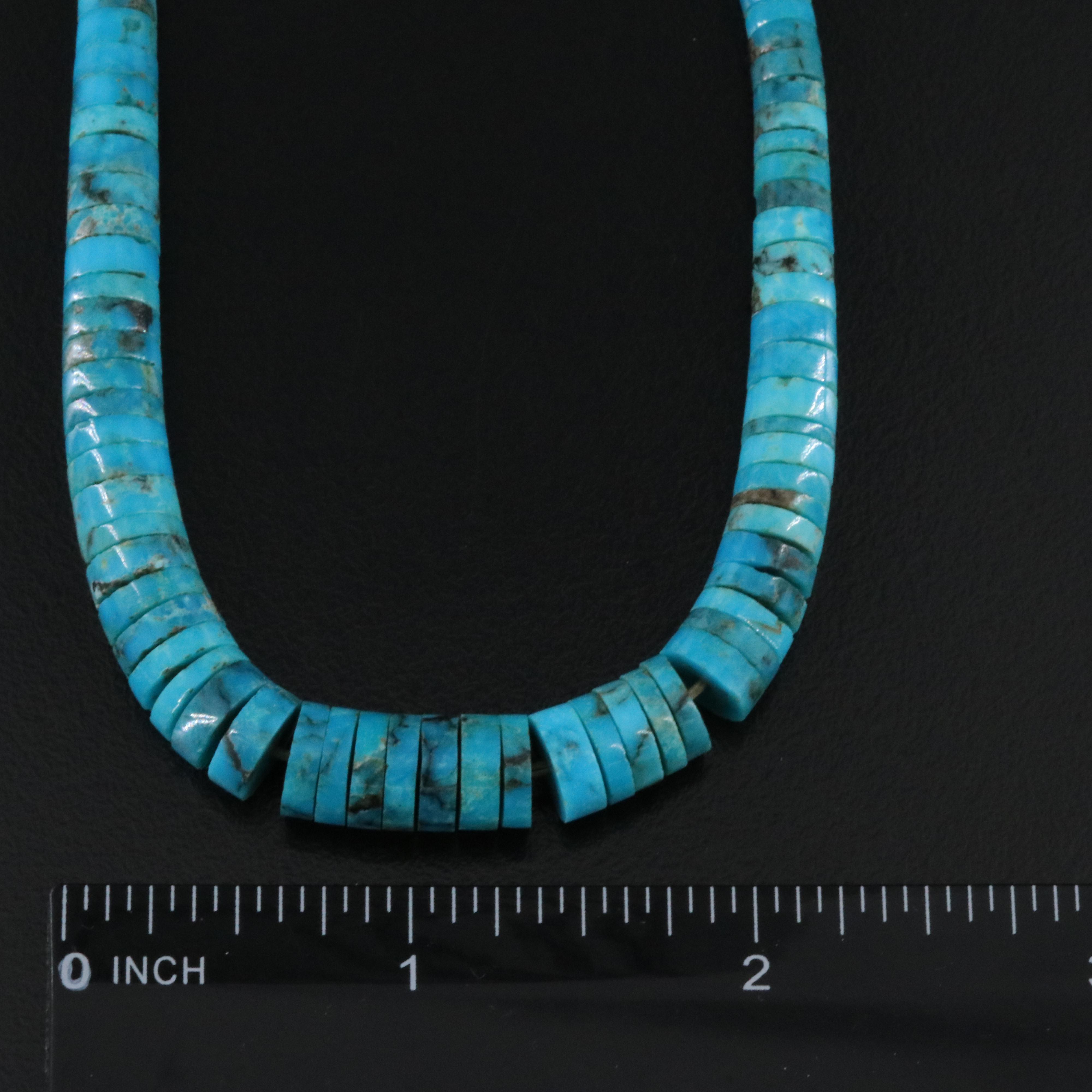 Sterling Graduated Turquoise Necklace